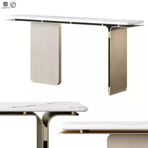 Olivya Stone Denos Console Table Low-poly 3D model