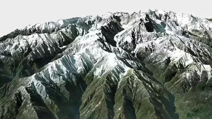 Mountain landscape Namcha Barwa Tibet