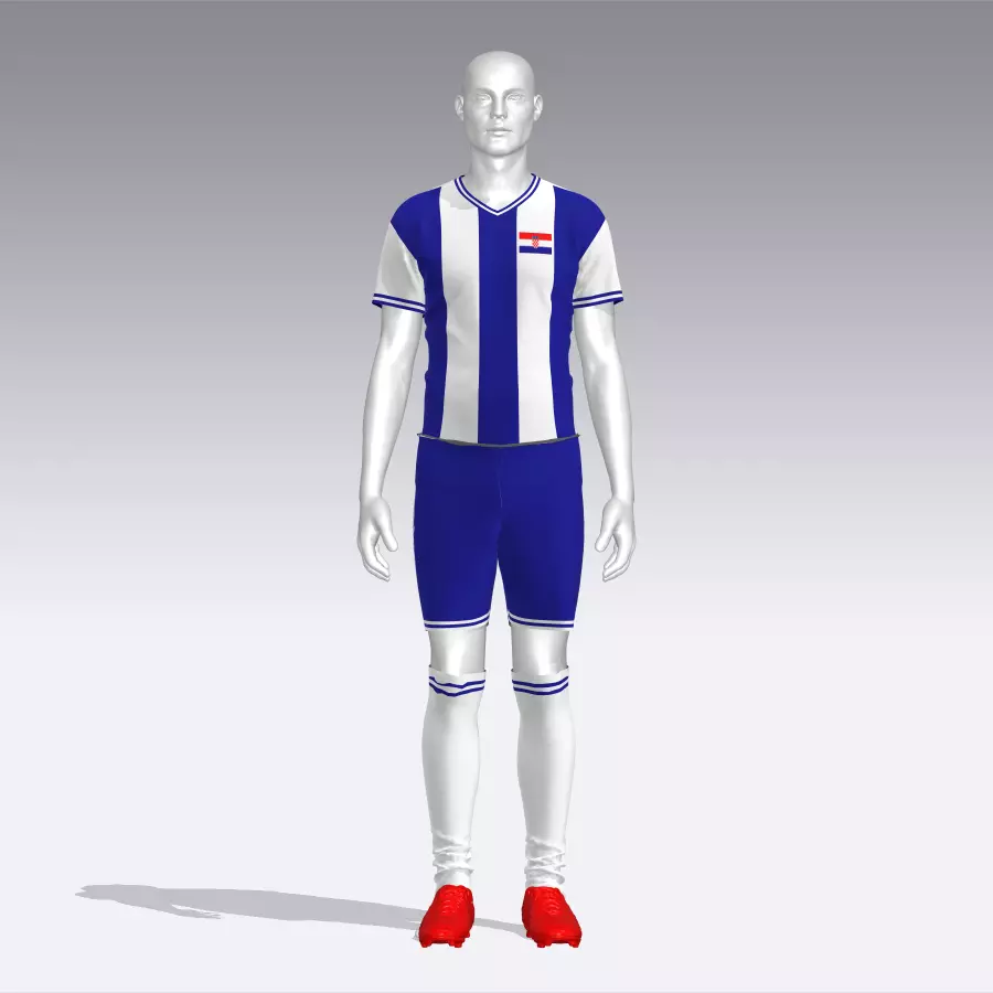 Football Jersey Outfit Croatia Low-poly 3D model