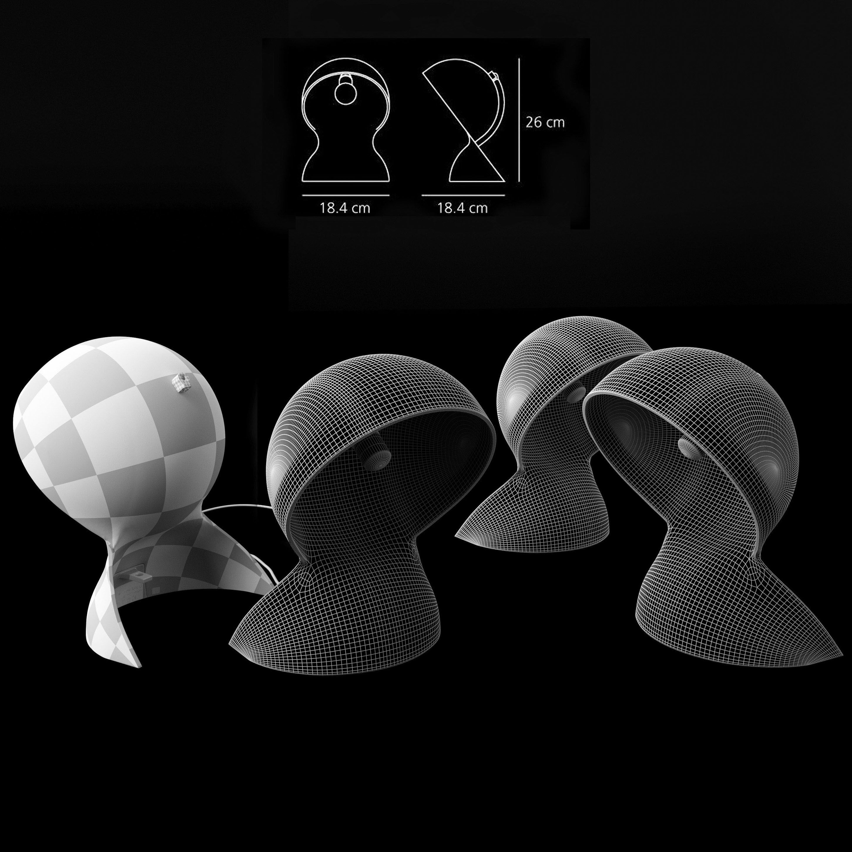 Table lamp DALU 3D model_4