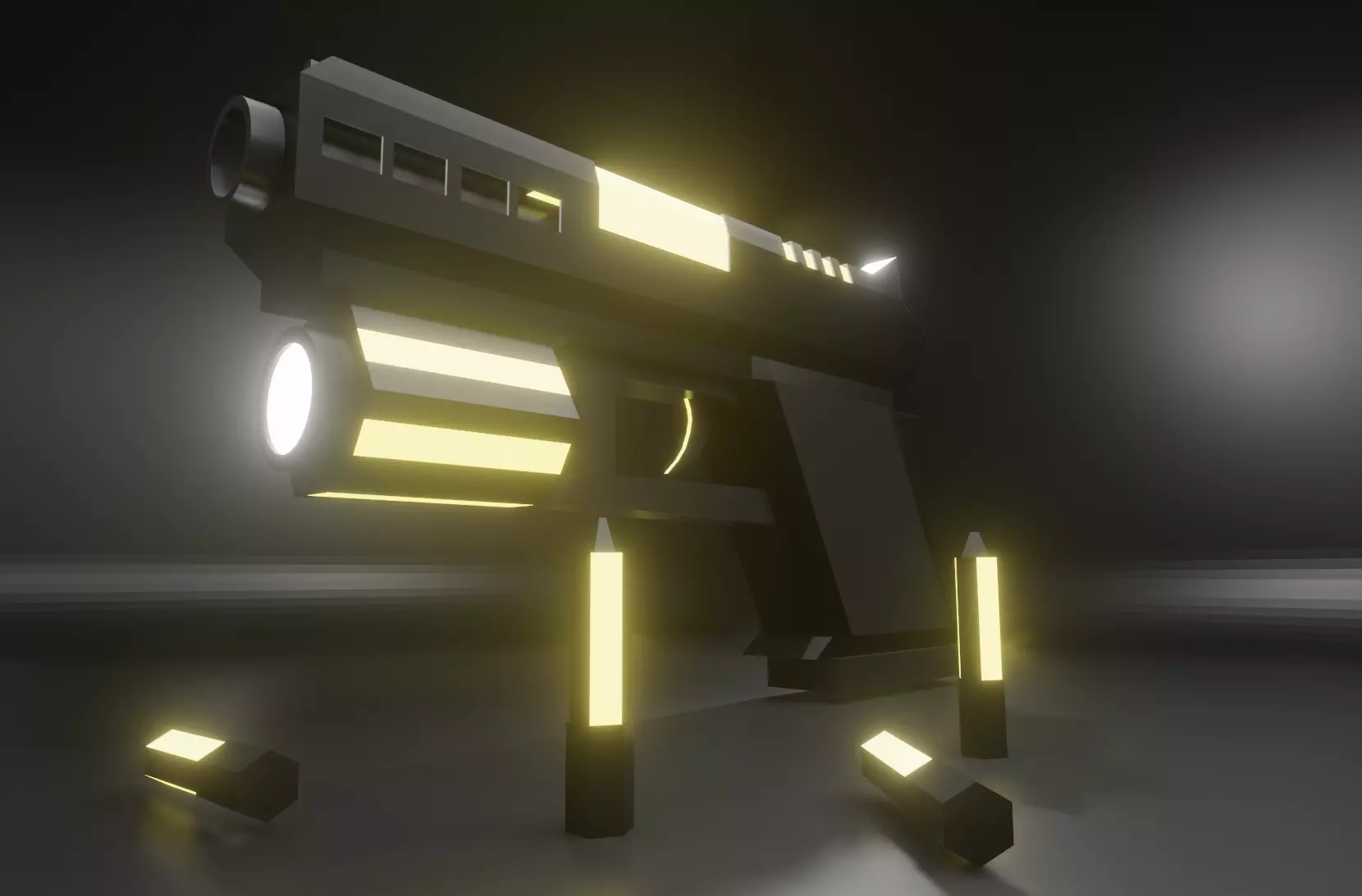 SCI-FI PISTOL Low-poly 3D model