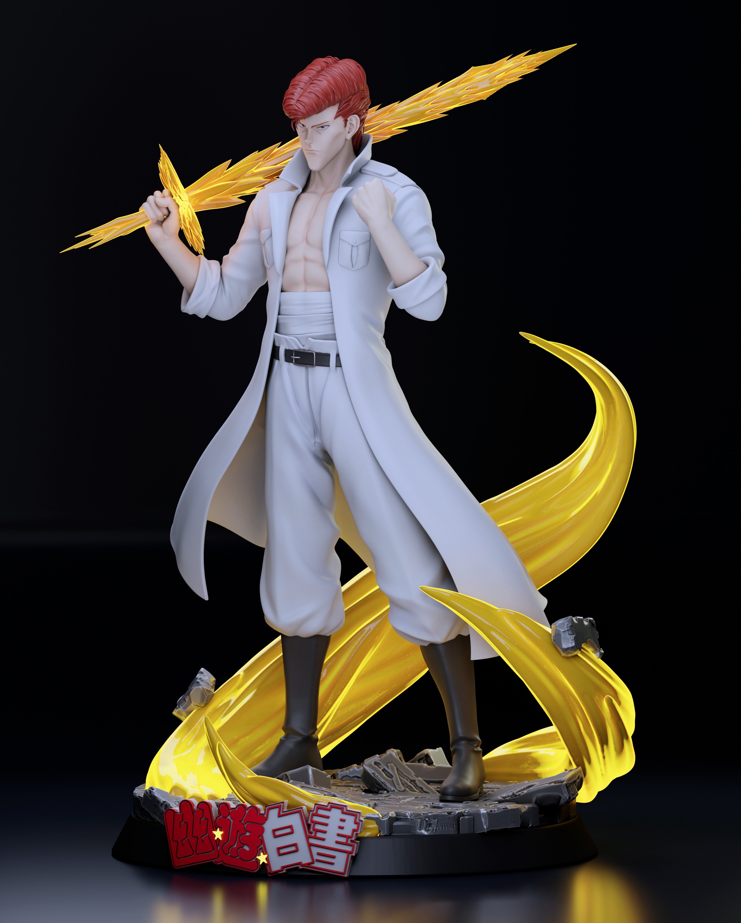 Kazuma Kuwabara Yuyu Hakusho 3D print model_2
