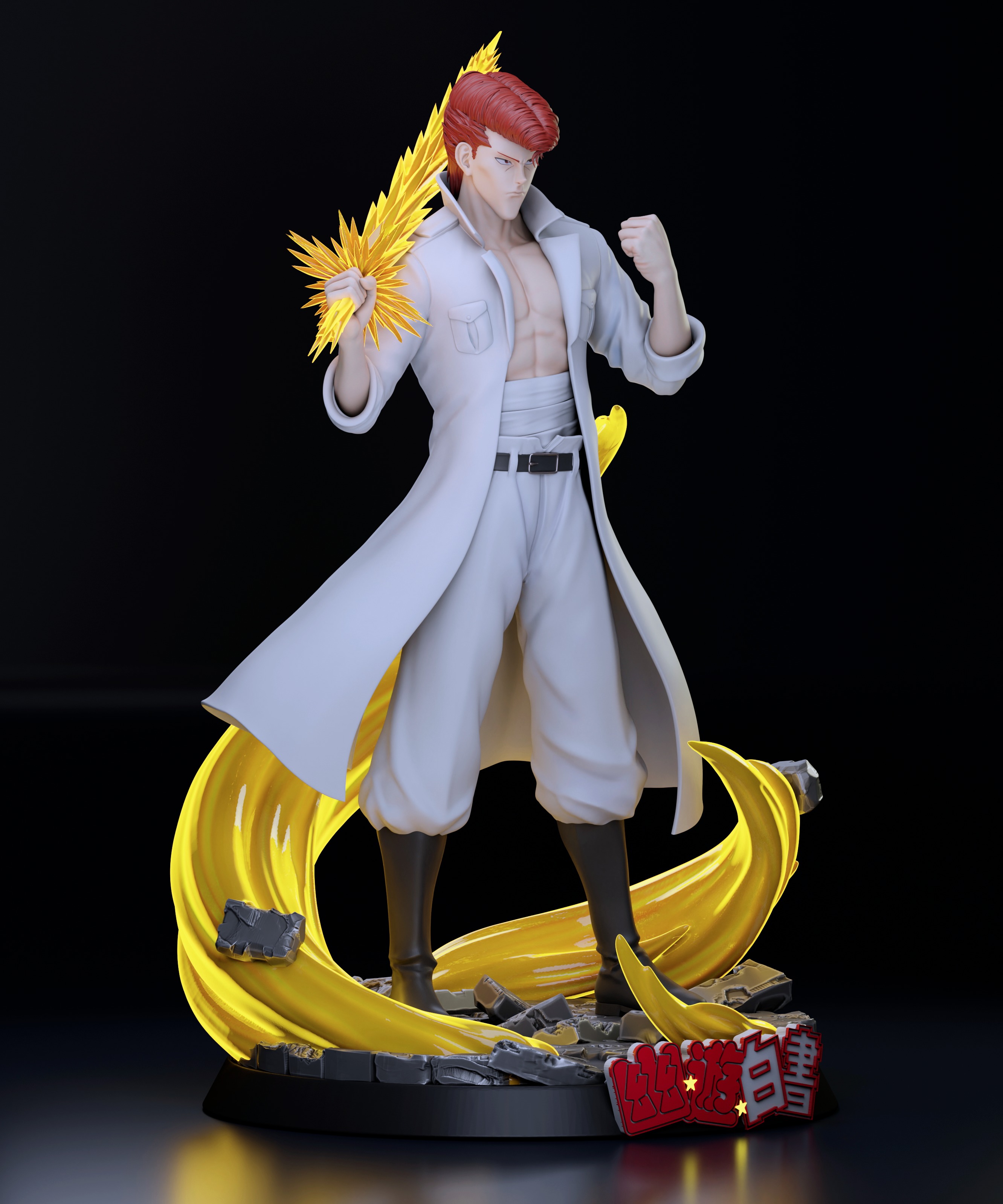 Kazuma Kuwabara Yuyu Hakusho 3D print model_3