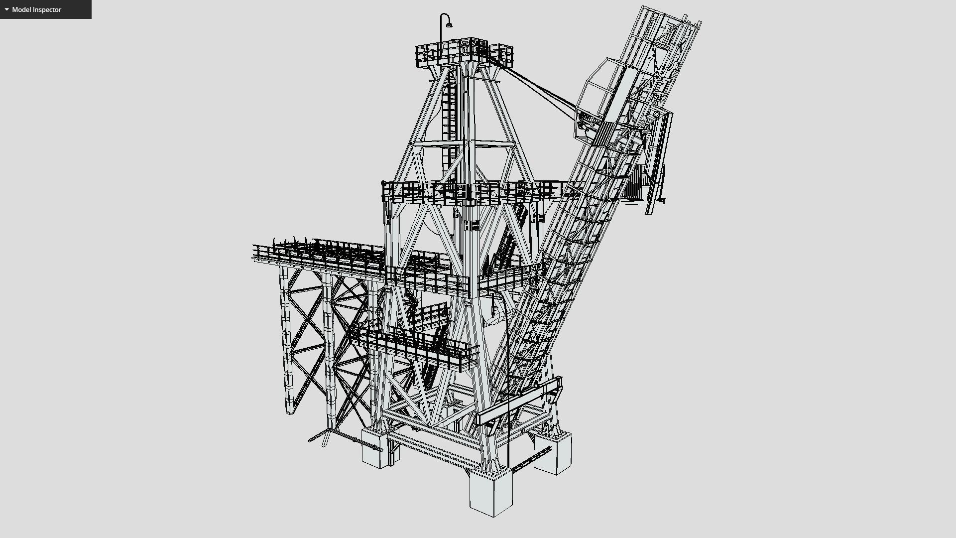 Crane old rusty Low-poly 3D model_4
