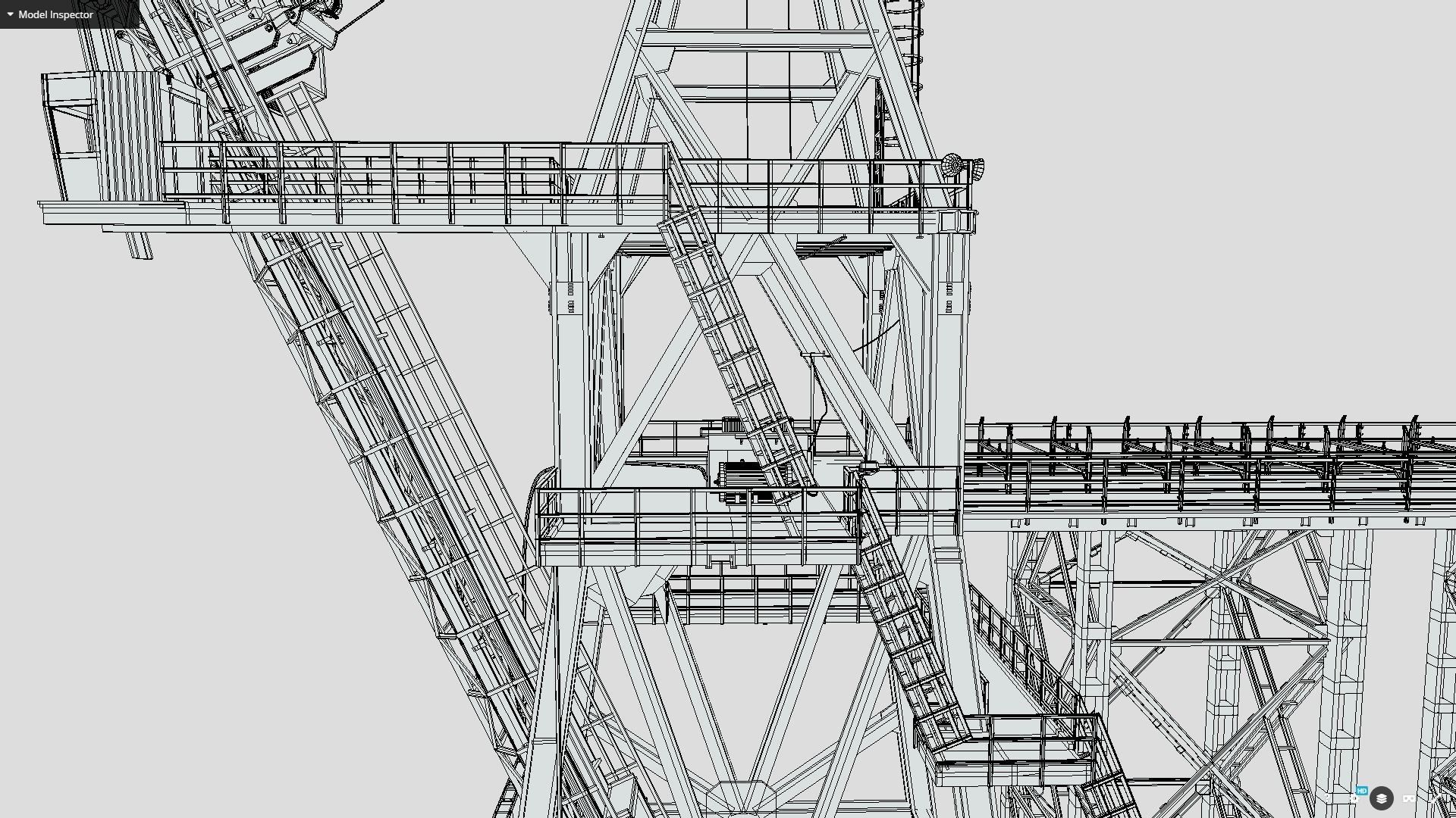 Crane old rusty Low-poly 3D model_5