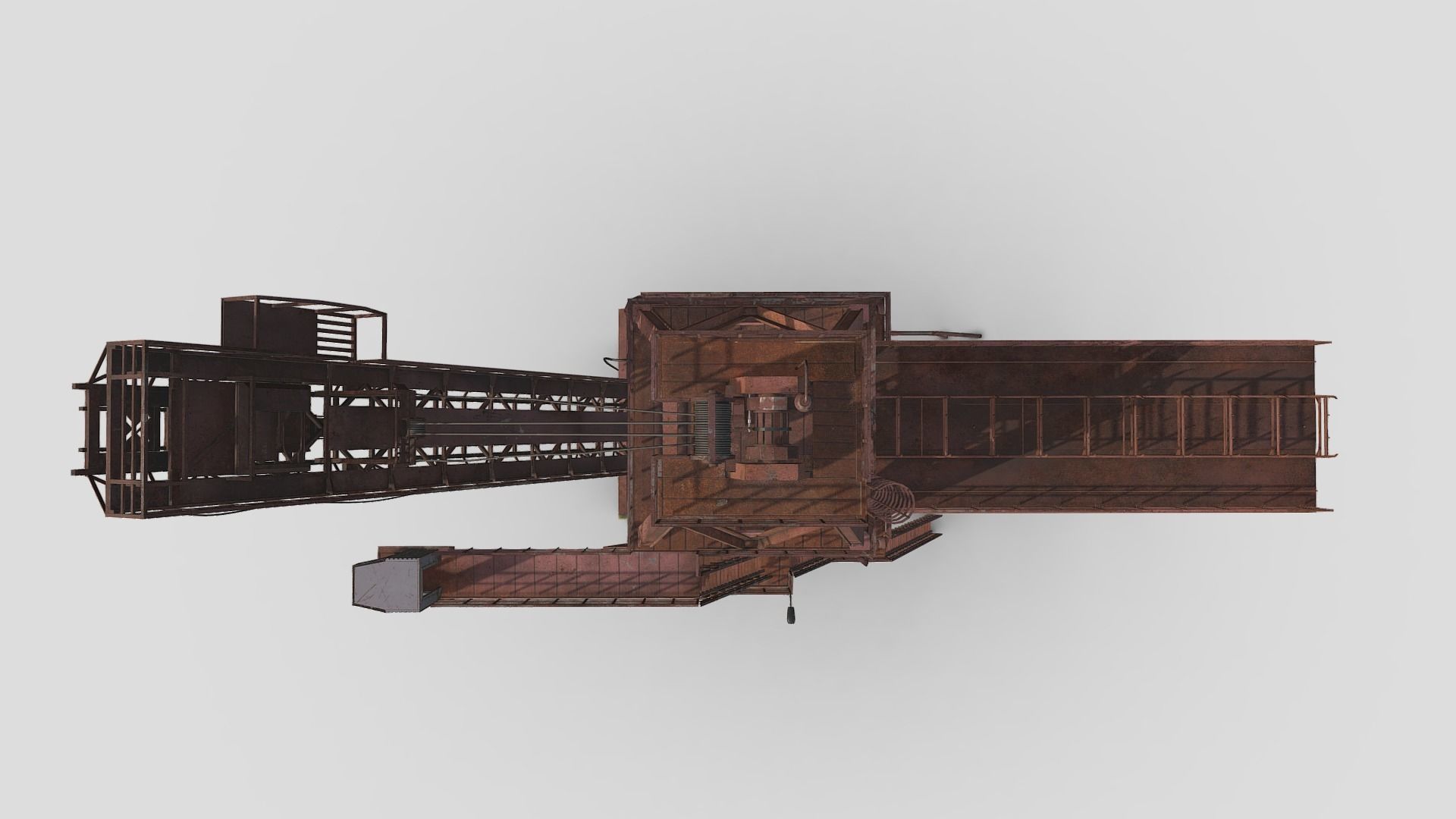 Crane old rusty Low-poly 3D model_11