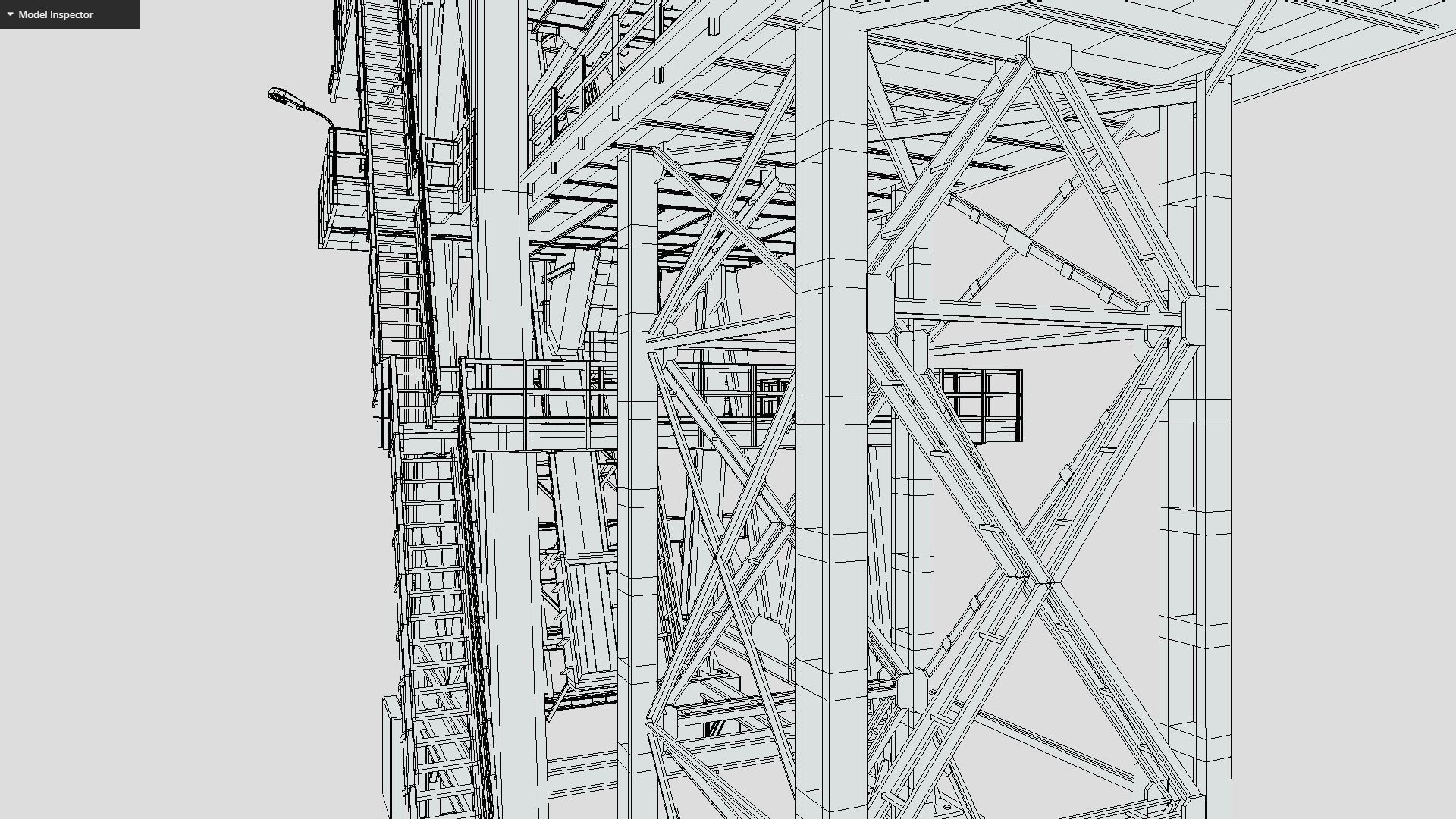 Crane old rusty Low-poly 3D model_6