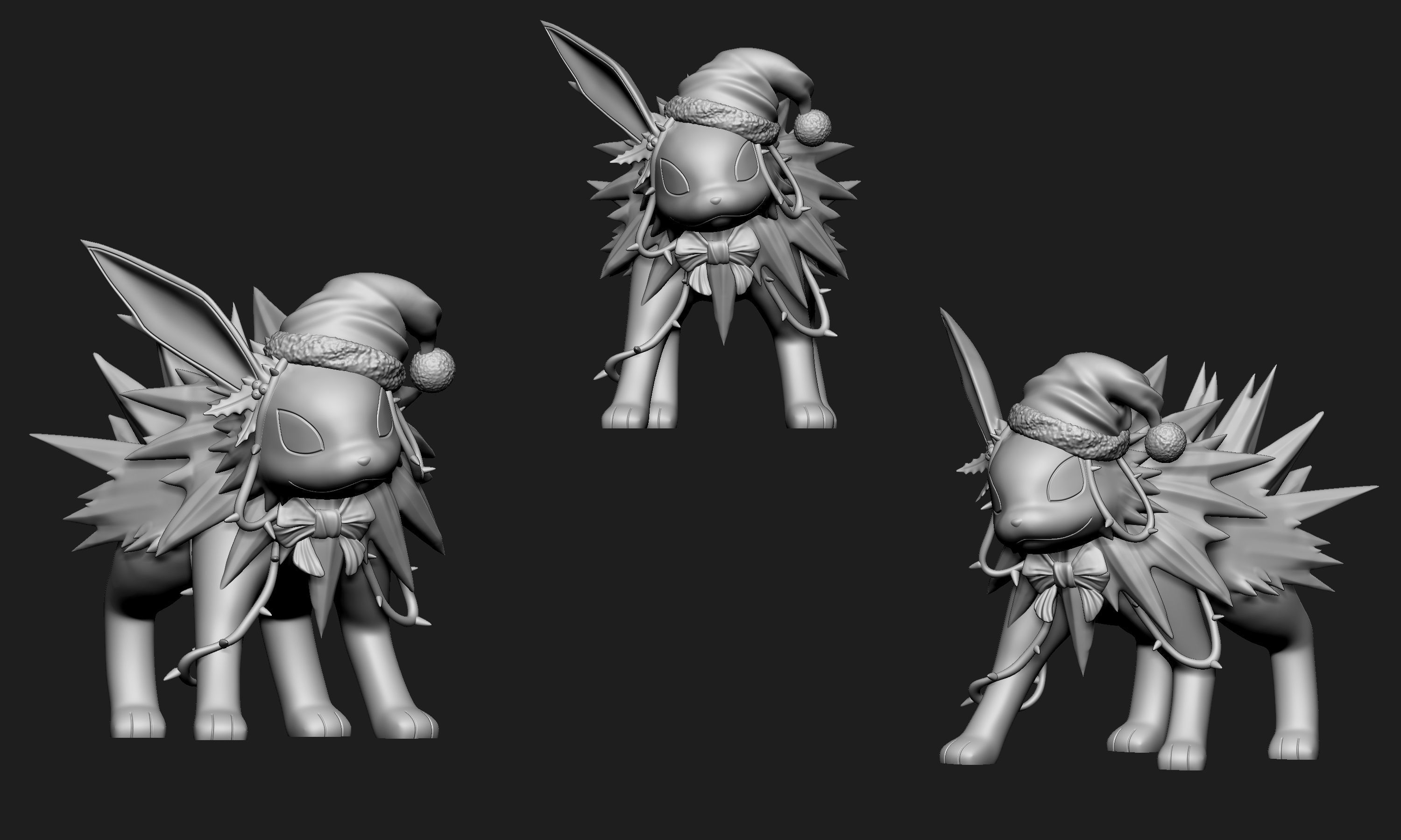 Pokemon - Christmas Jolteon 3D print model_6