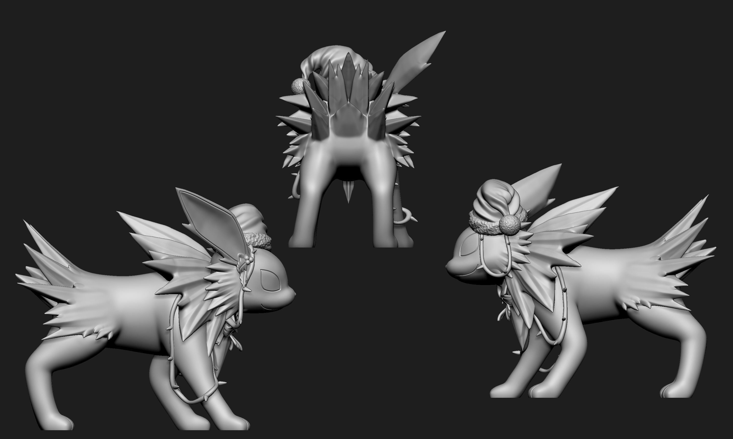 Pokemon - Christmas Jolteon 3D print model_7