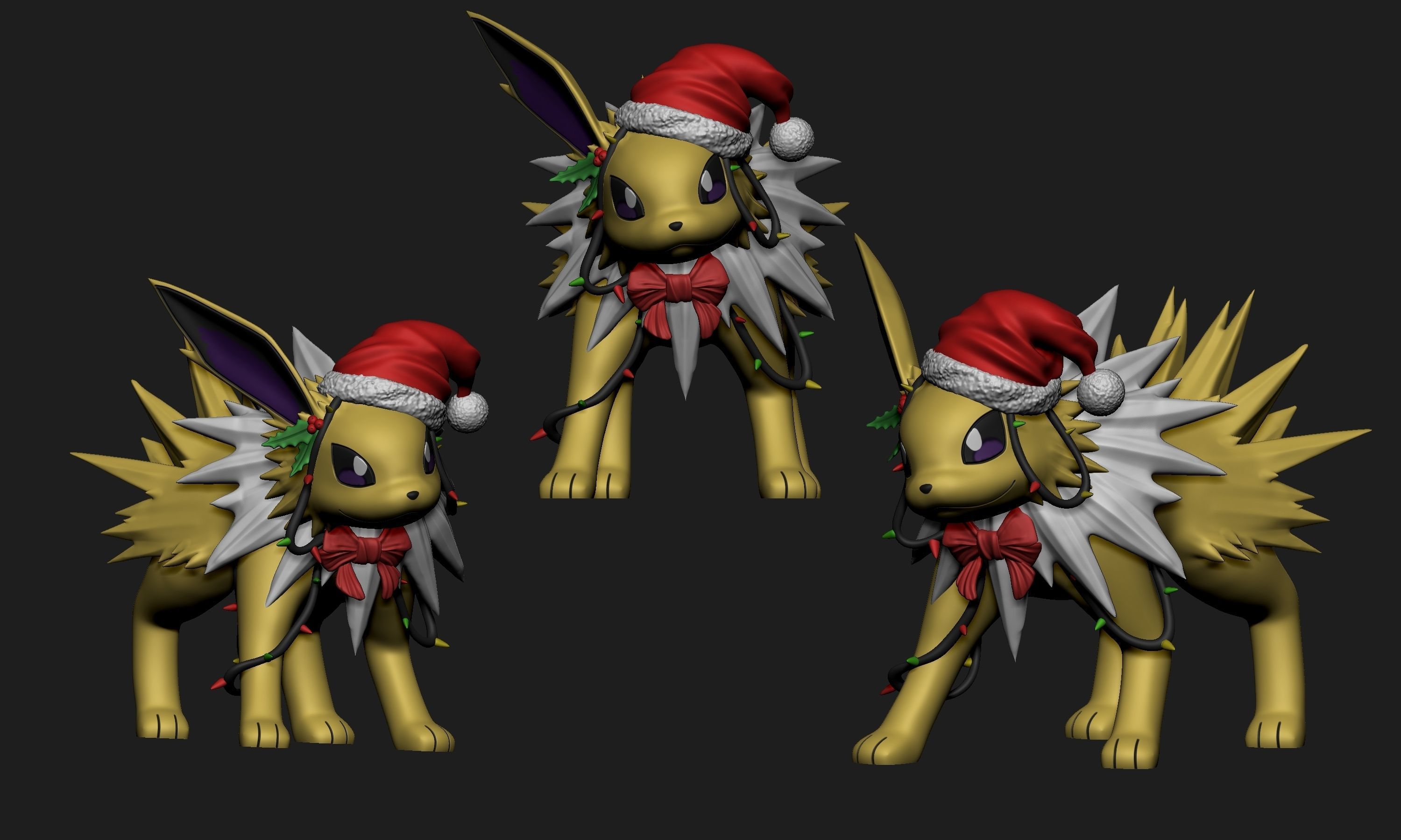 Pokemon - Christmas Jolteon 3D print model_2