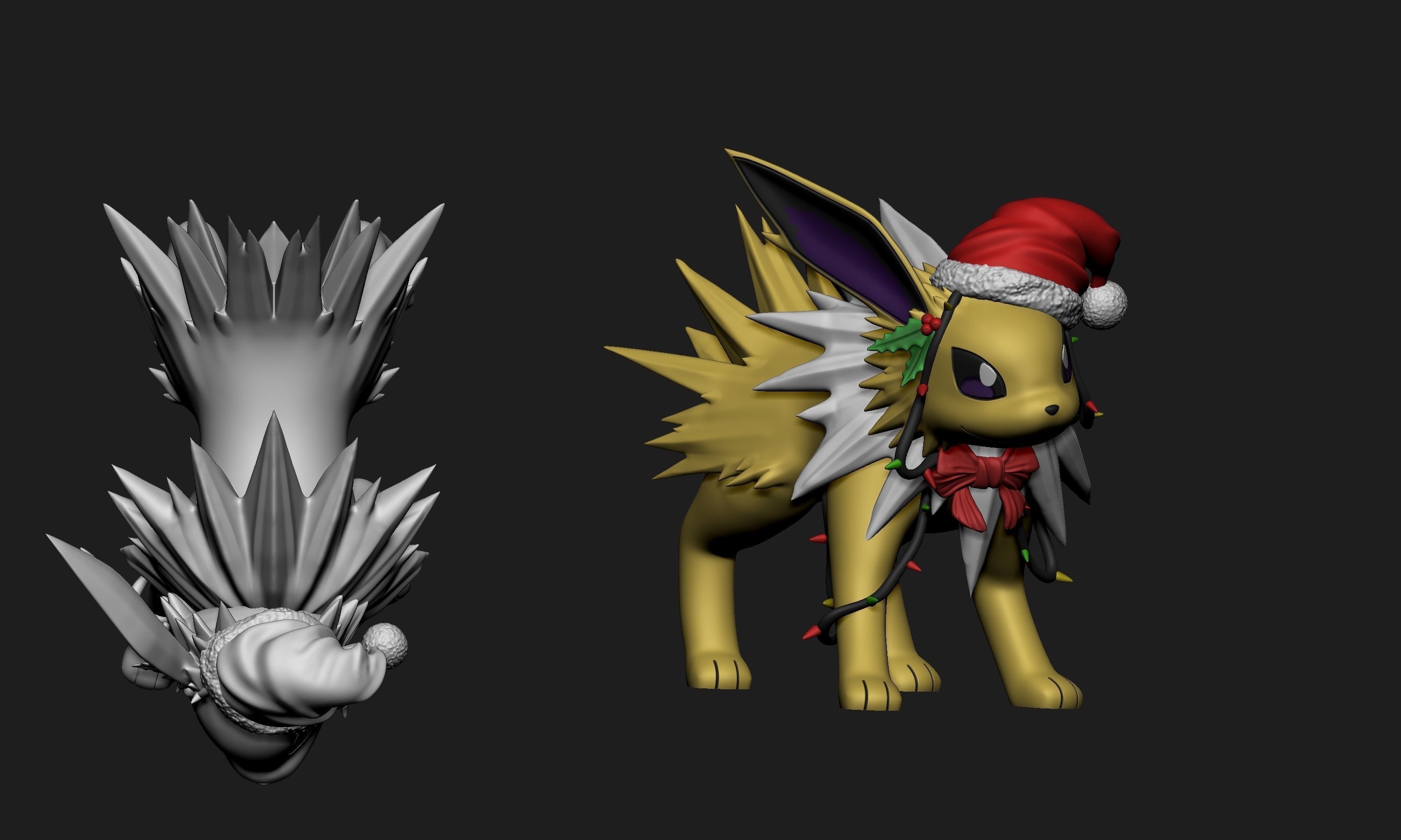 Pokemon - Christmas Jolteon 3D print model_4