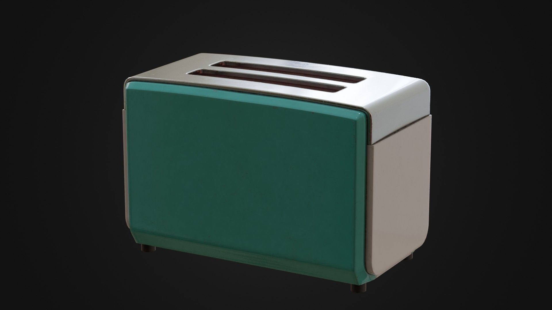 Retro toaster 01 Low-poly 3D model_23