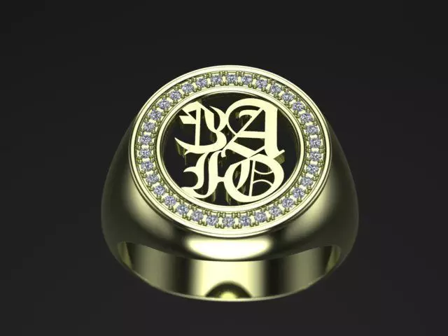 ring man men ring gold 3D print model