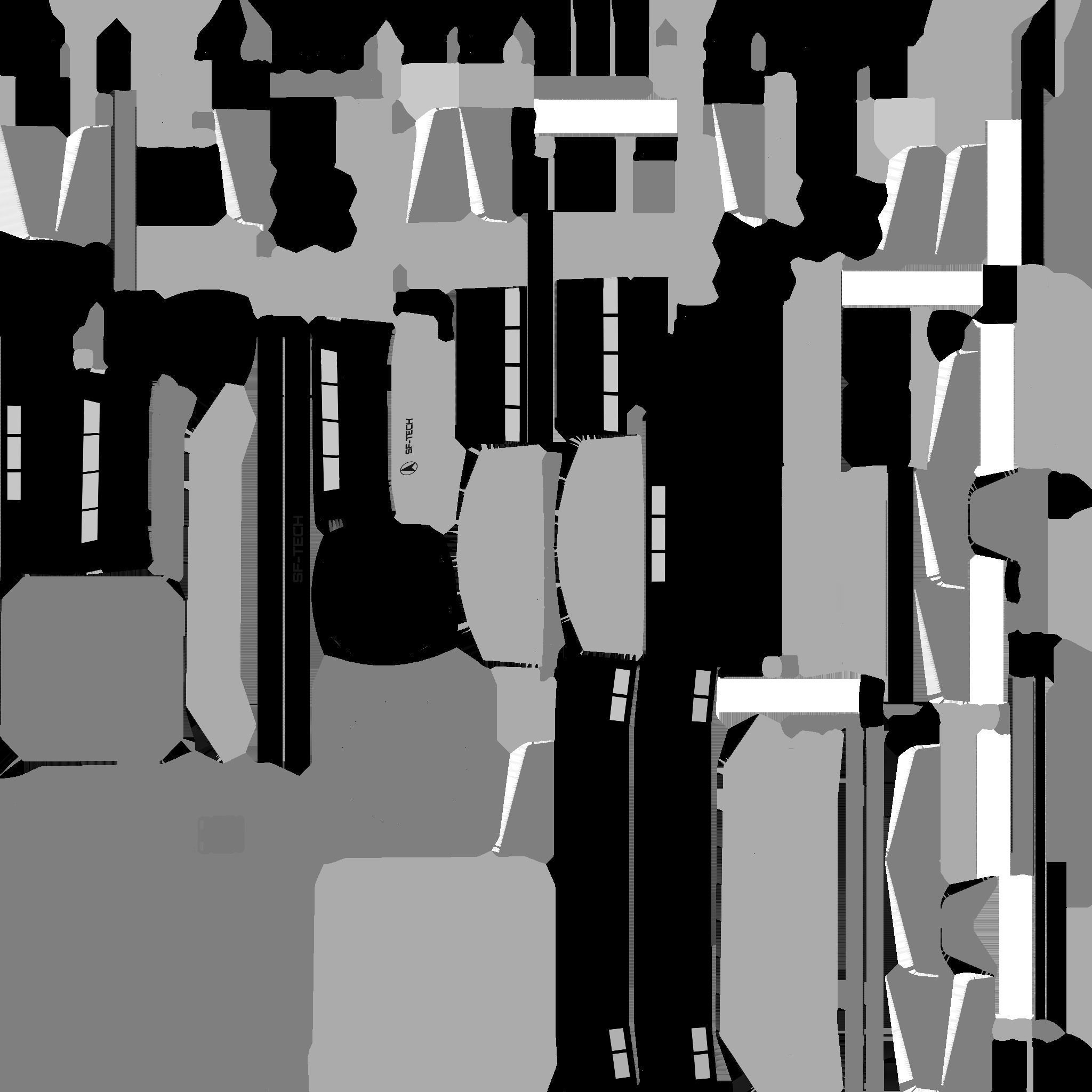 SciFi Facility B07 Black - Sci Fi Exterior Design Low-poly 3D model_26