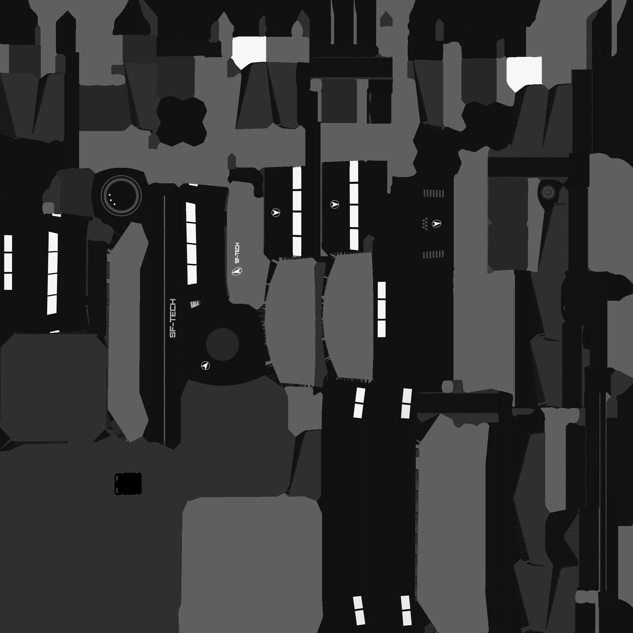 SciFi Facility B07 Black - Sci Fi Exterior Design Low-poly 3D model_23