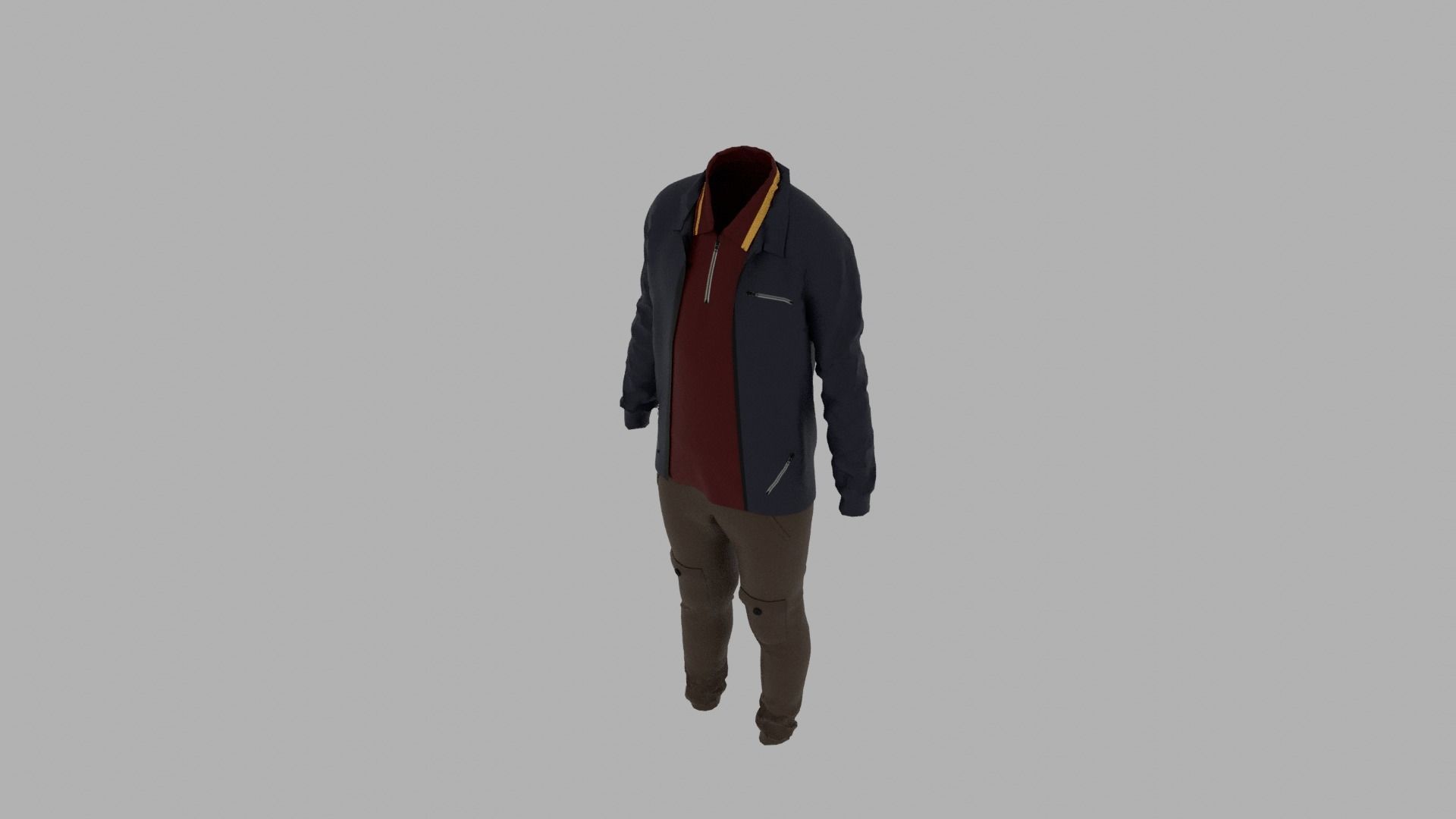 Boy Clothes Low-poly 3D model_6