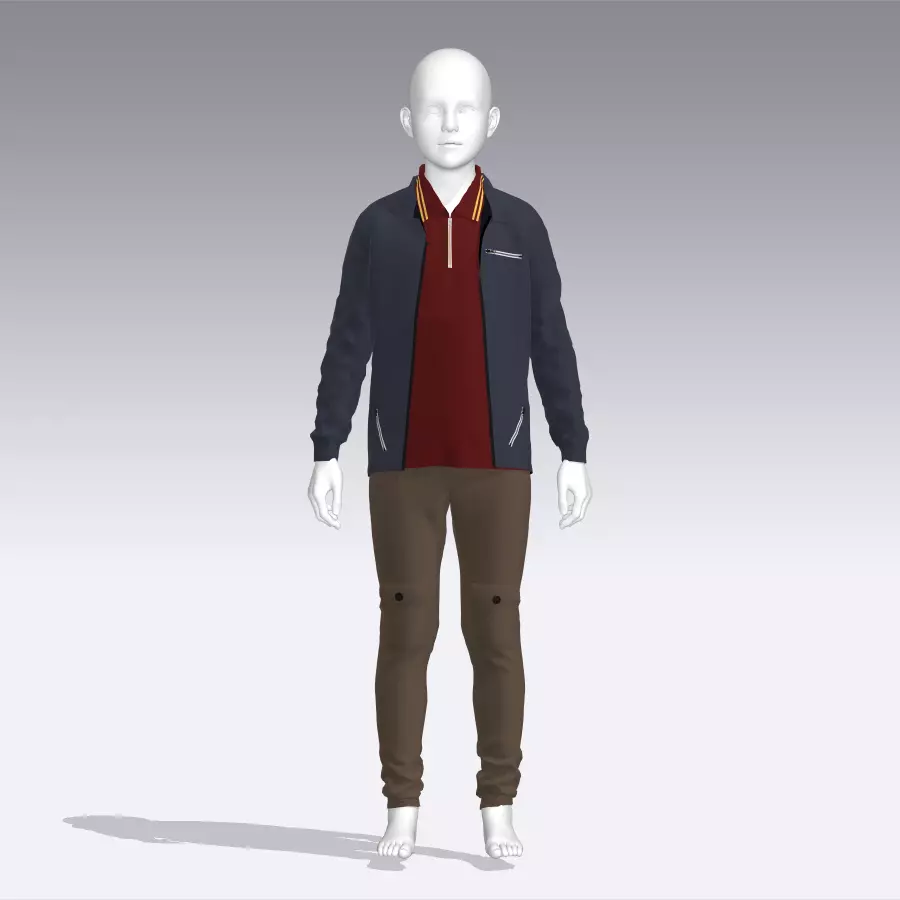 Boy Clothes Low-poly 3D model_0