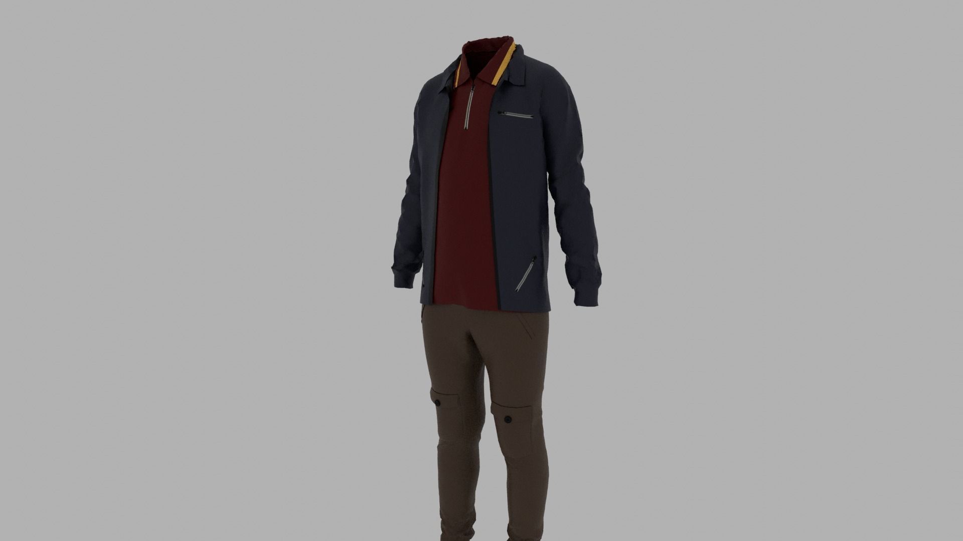 Boy Clothes Low-poly 3D model_2
