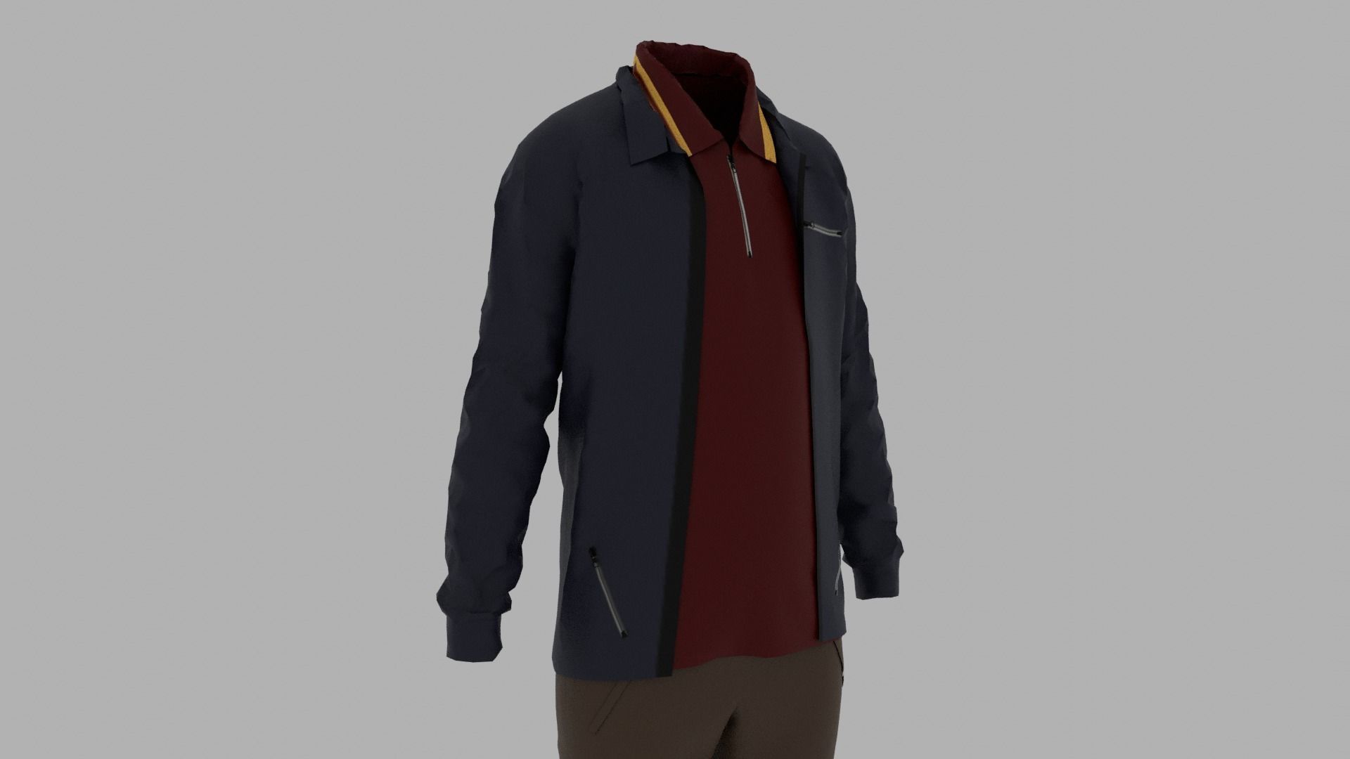 Boy Clothes Low-poly 3D model_3