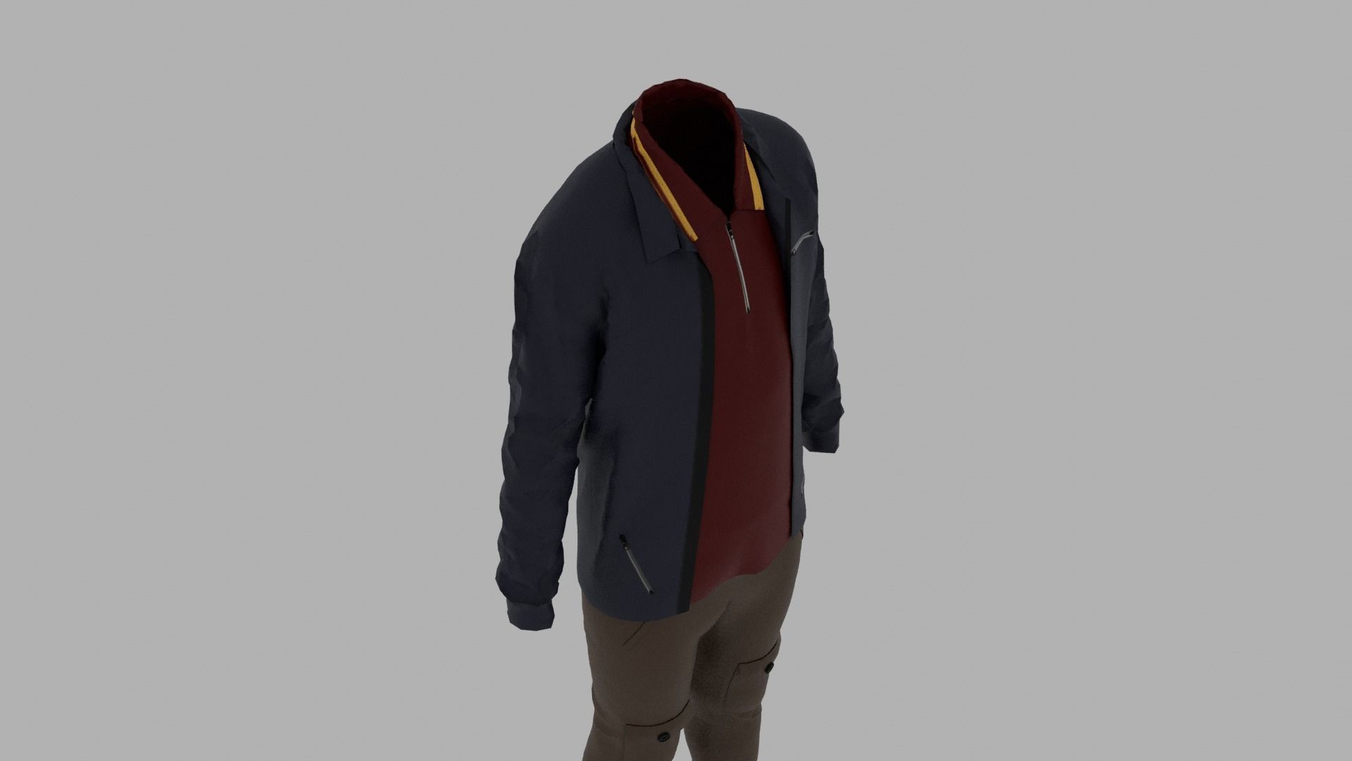 Boy Clothes Low-poly 3D model_7
