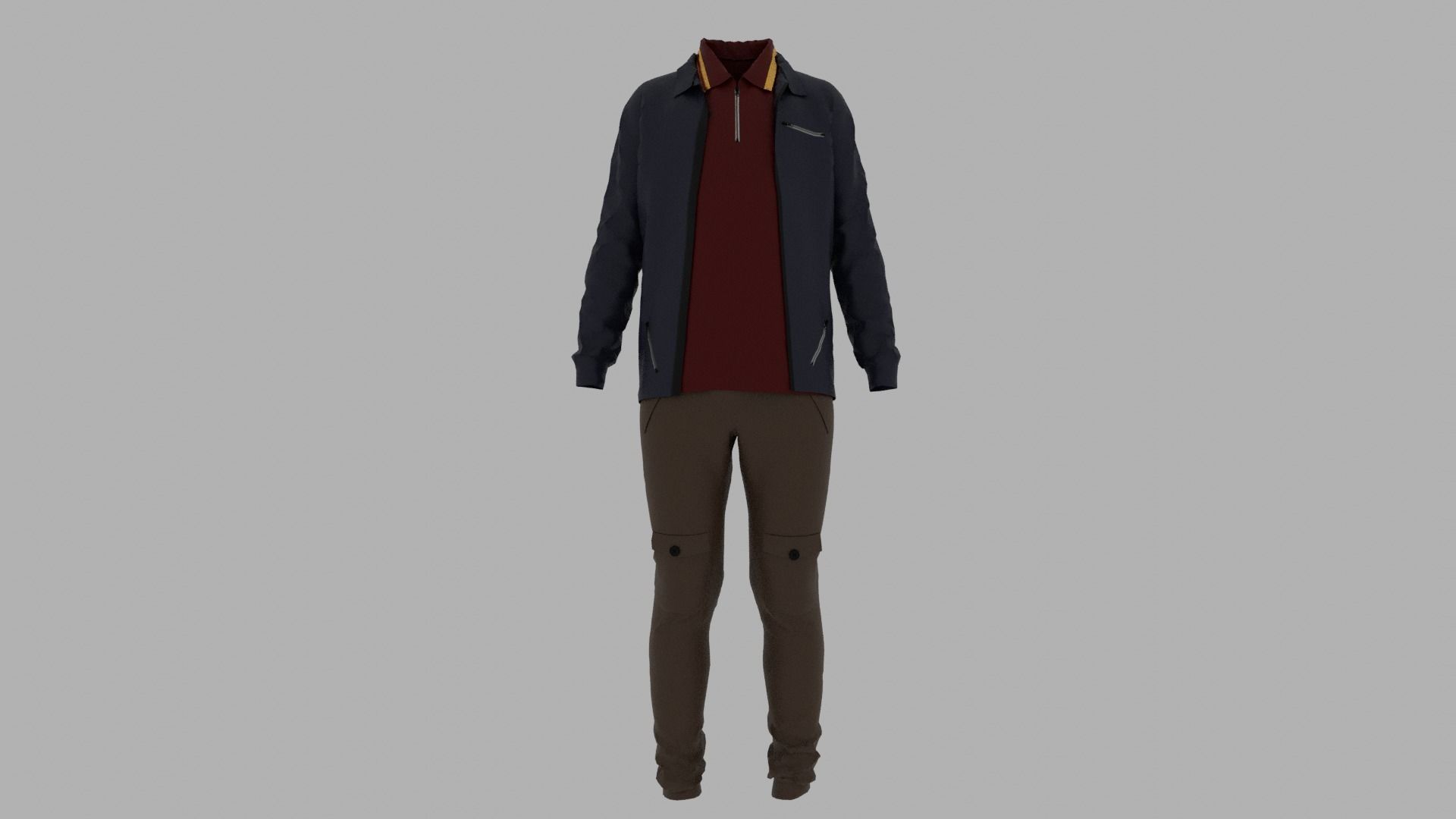 Boy Clothes Low-poly 3D model_1