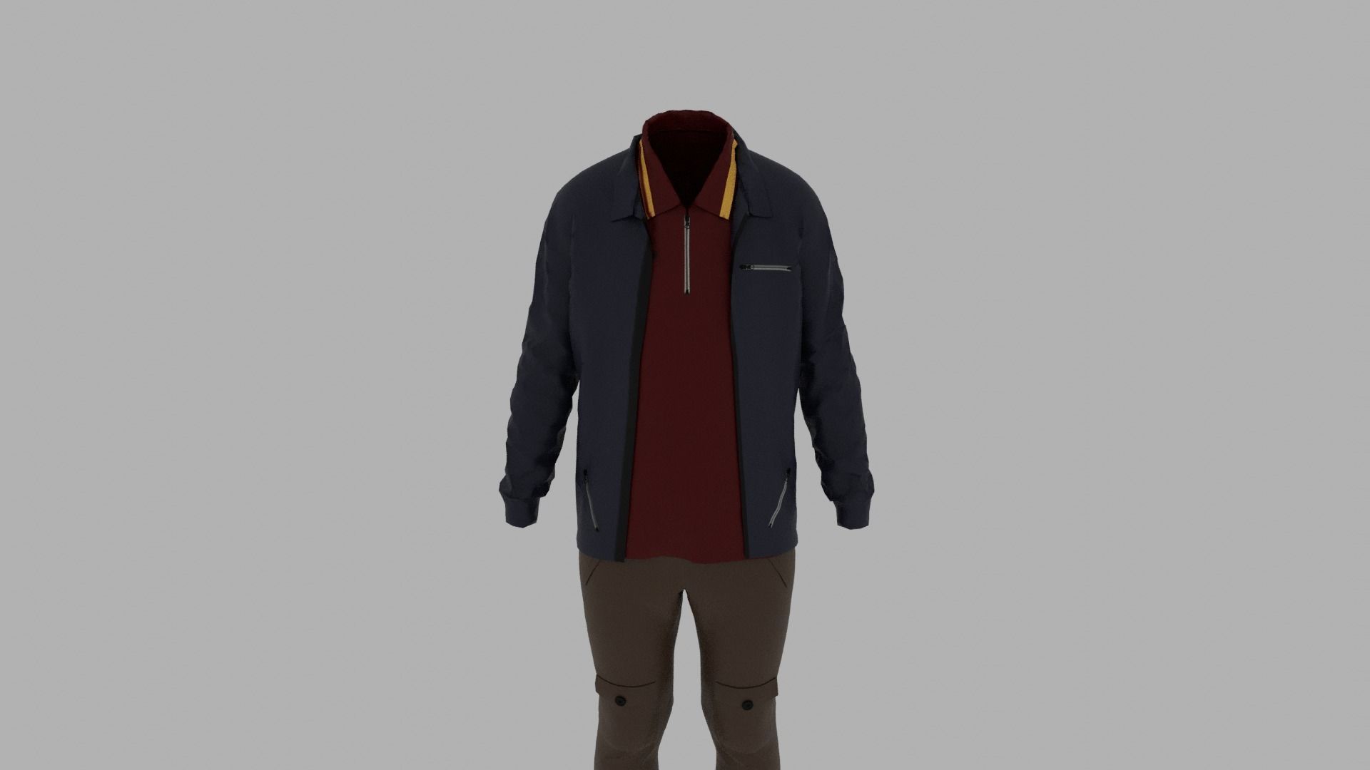 Boy Clothes Low-poly 3D model_5