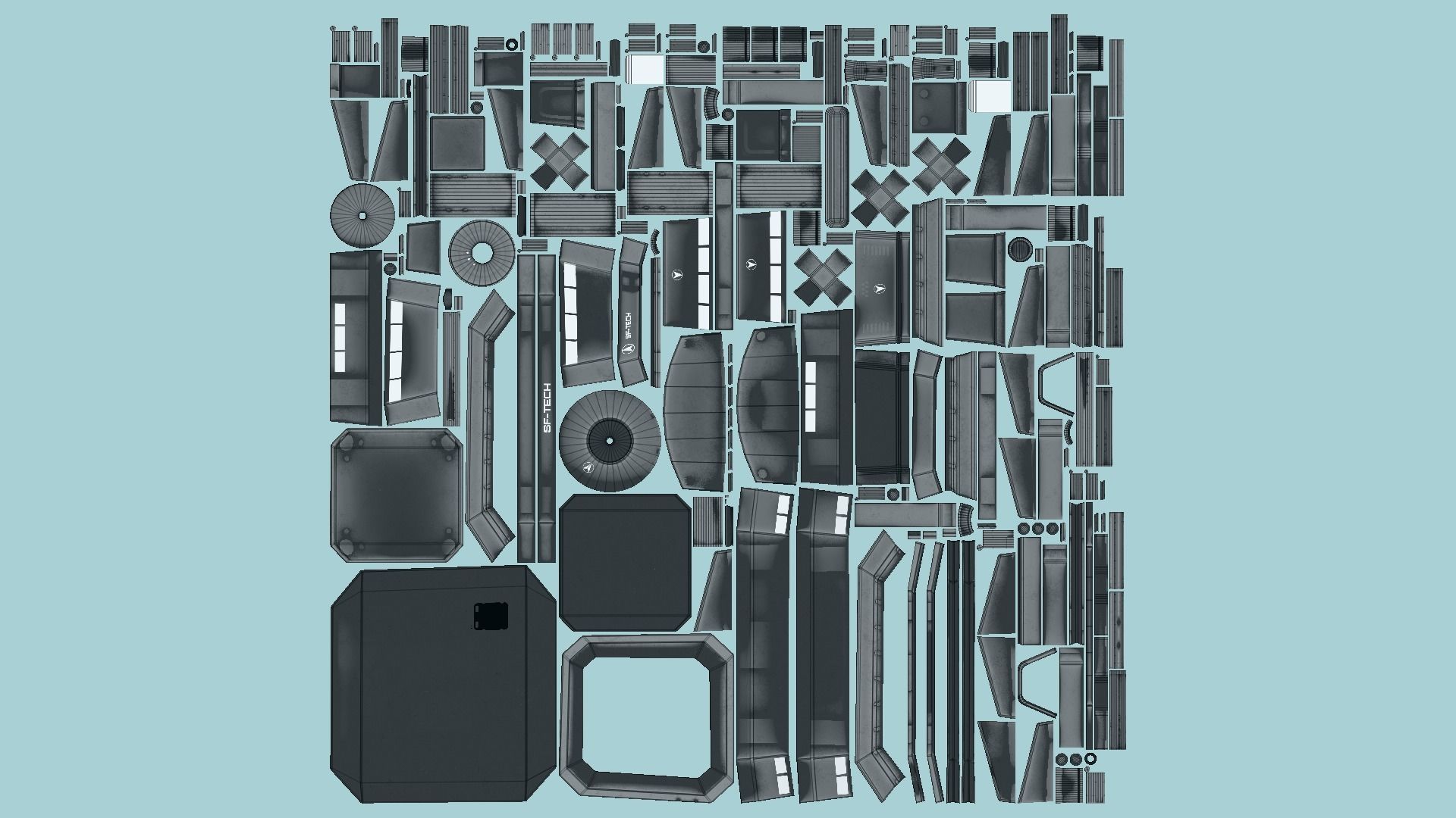 10 SciFi Facility B Collection - Sci Fi Exterior Design _68