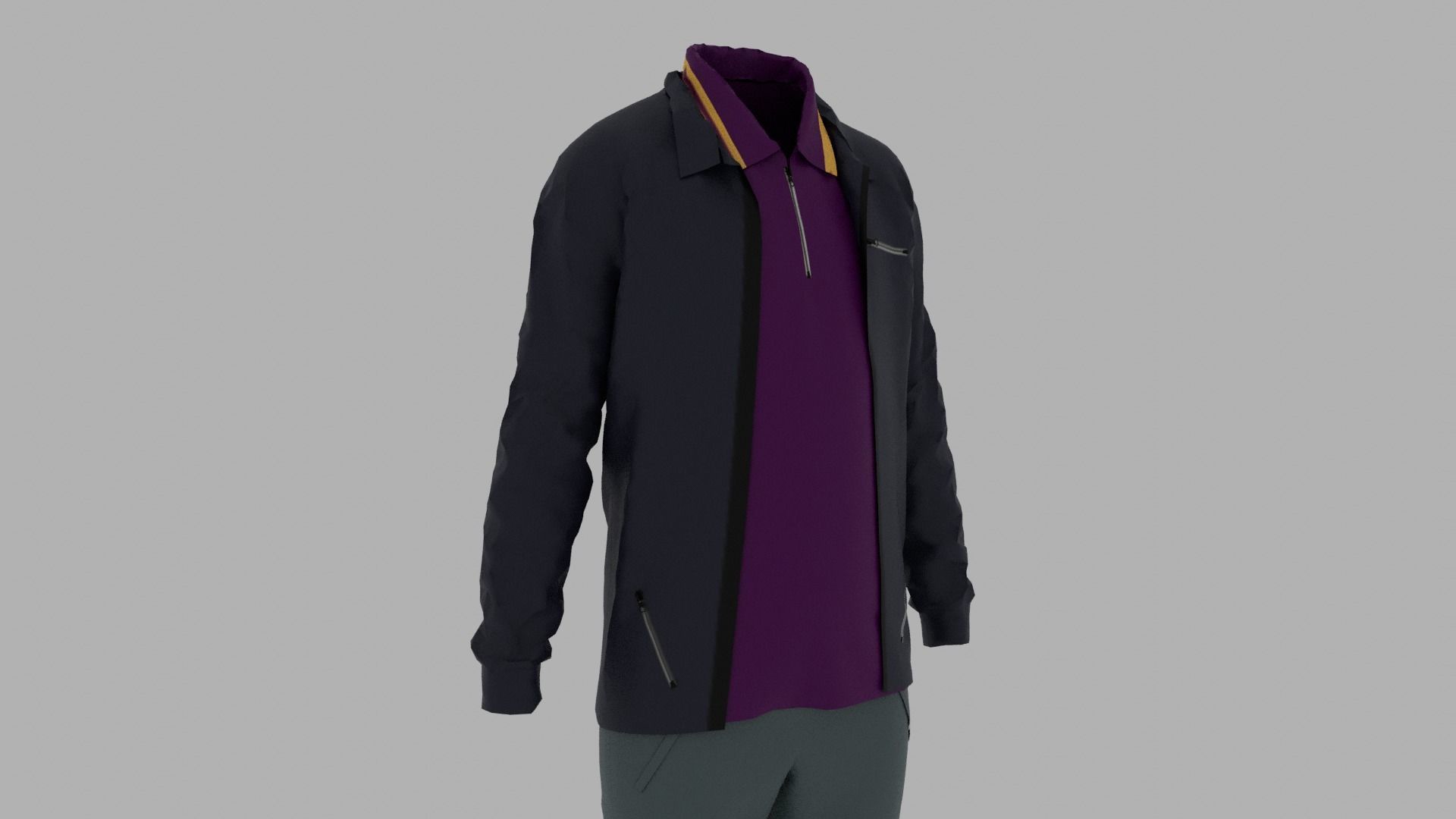 Boy Clothes Low-poly 3D model_3