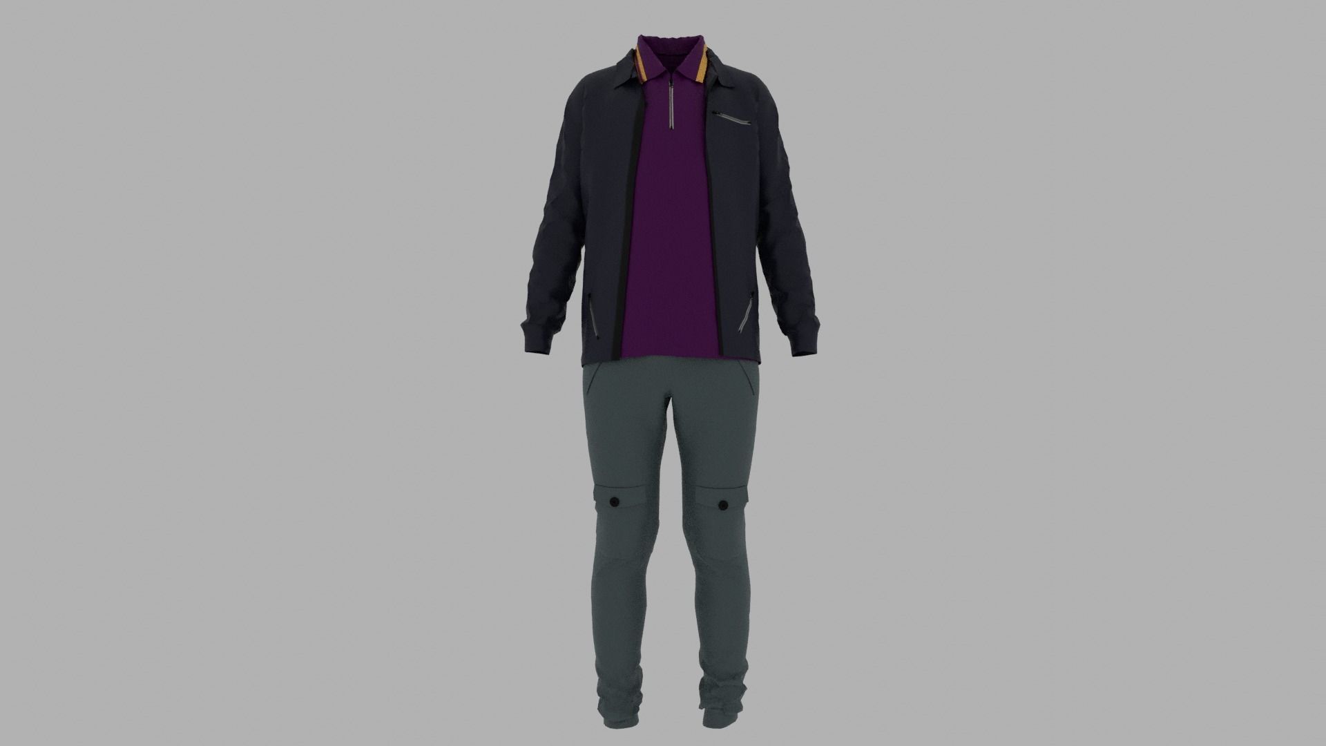Boy Clothes Low-poly 3D model_1