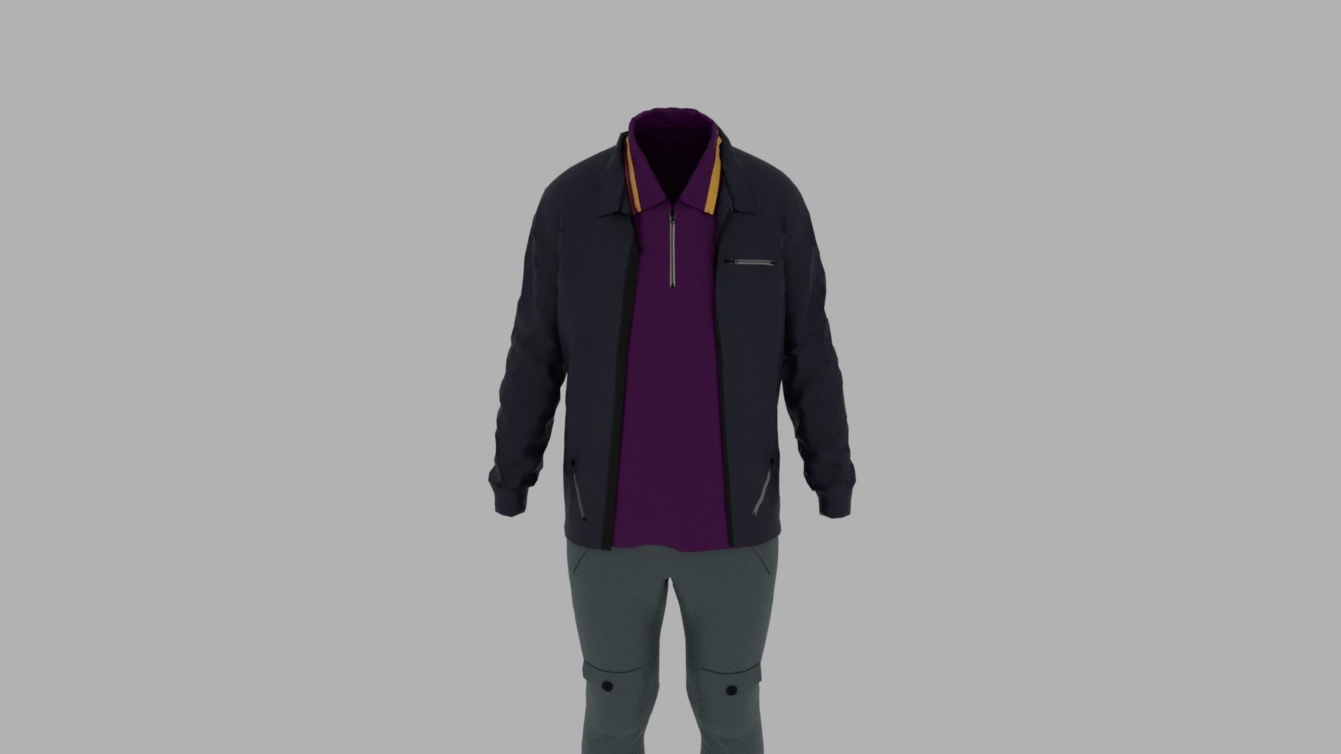 Boy Clothes Low-poly 3D model_5