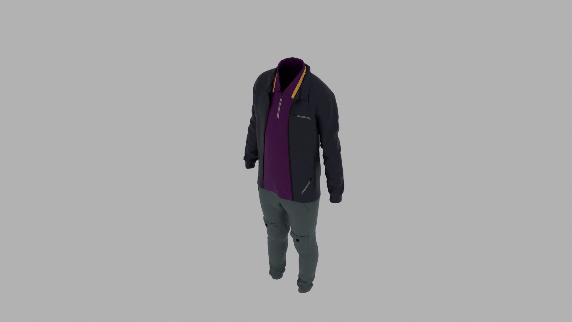 Boy Clothes Low-poly 3D model_6