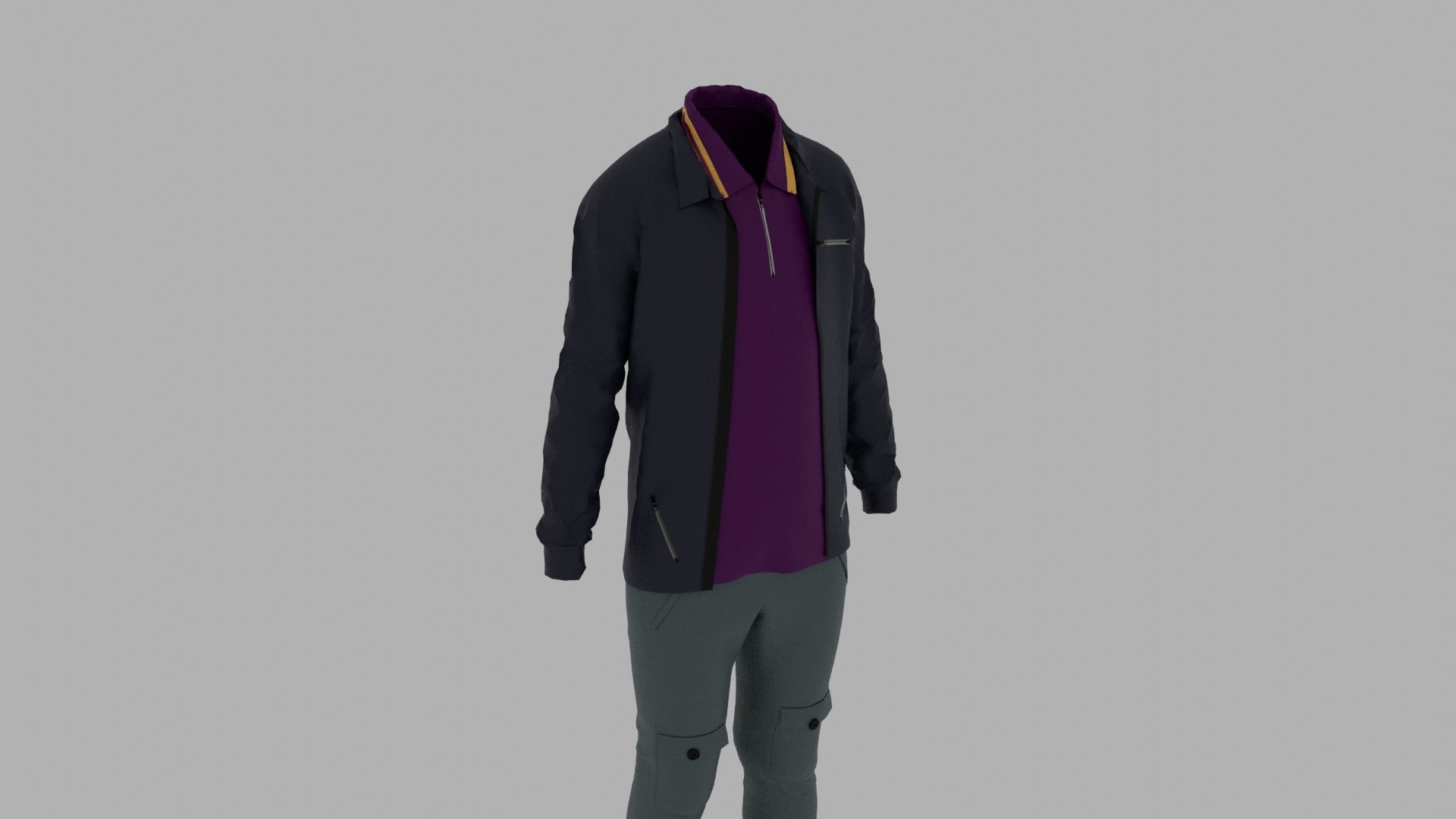 Boy Clothes Low-poly 3D model_4
