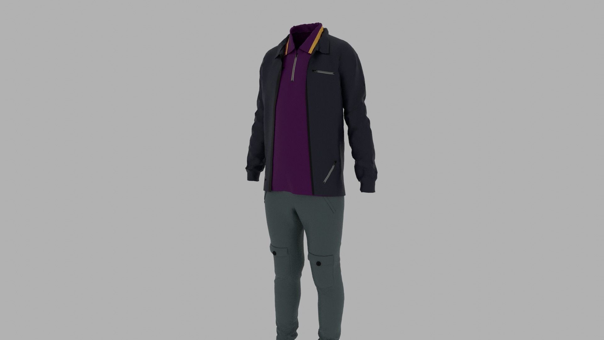 Boy Clothes Low-poly 3D model_2
