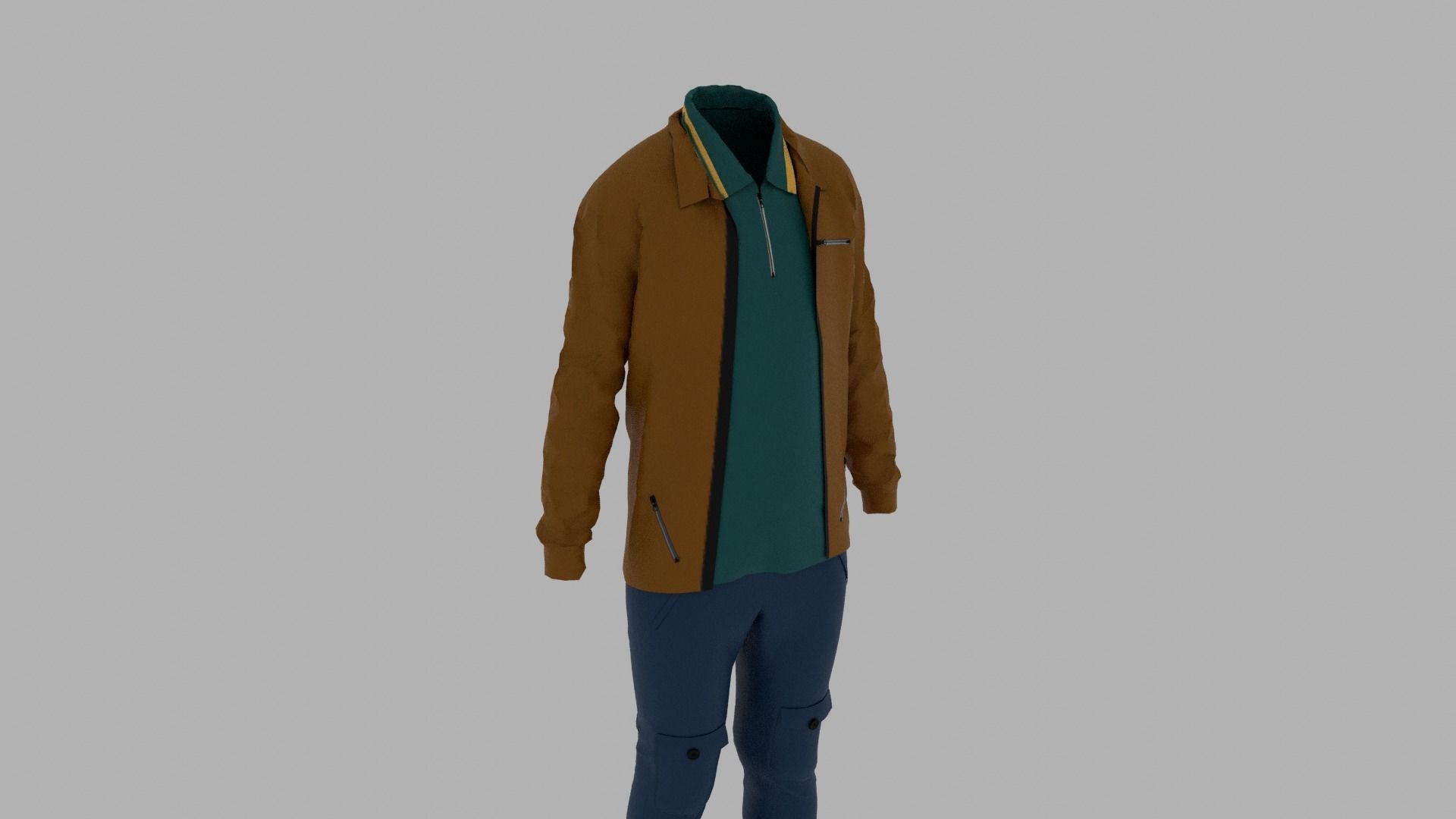 Boy Clothes  Low-poly 3D model_4