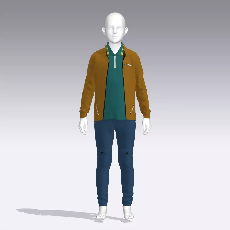 Boy Clothes  Low-poly 3D model_0