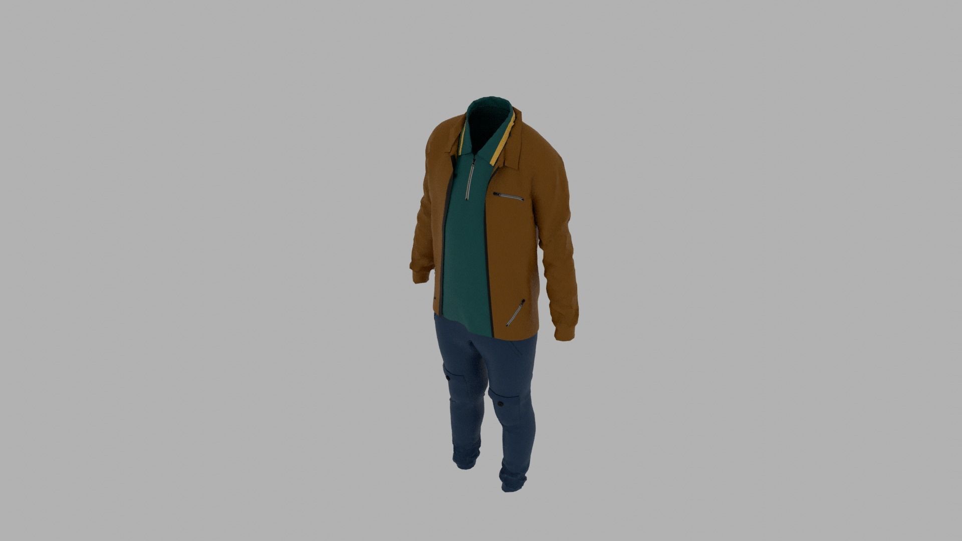 Boy Clothes  Low-poly 3D model_6