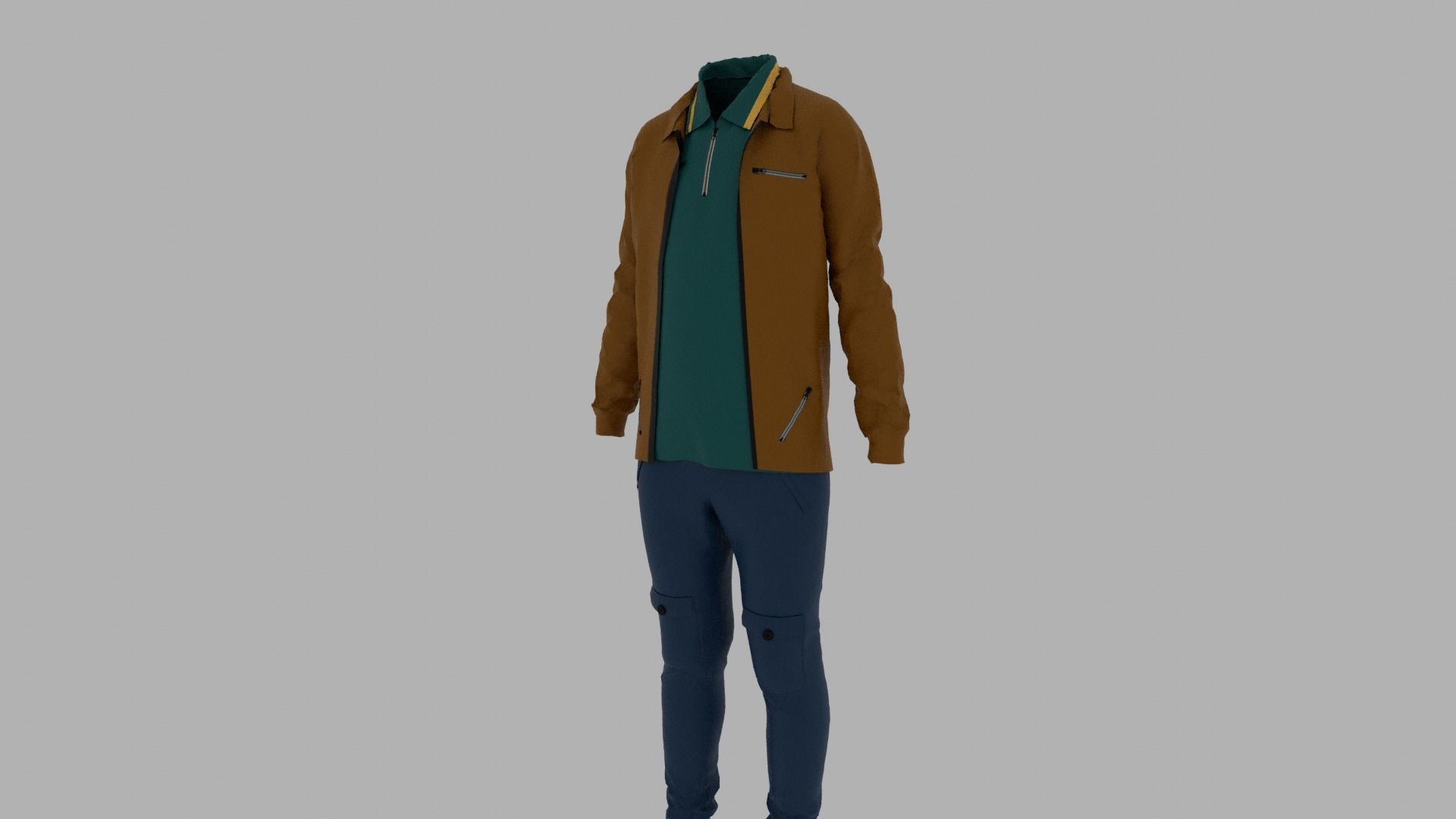 Boy Clothes  Low-poly 3D model_2