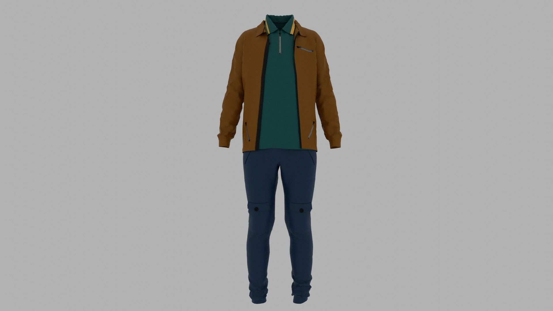 Boy Clothes  Low-poly 3D model_1