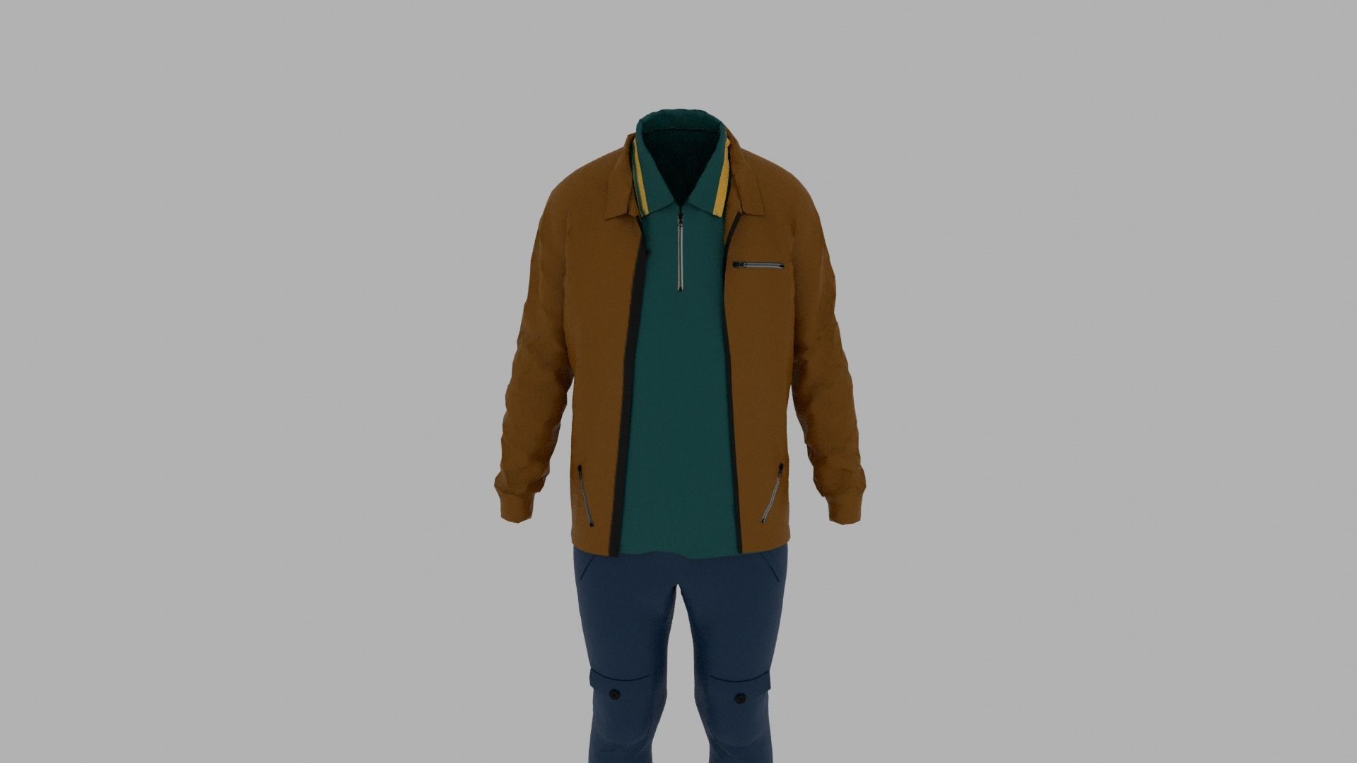 Boy Clothes  Low-poly 3D model_5