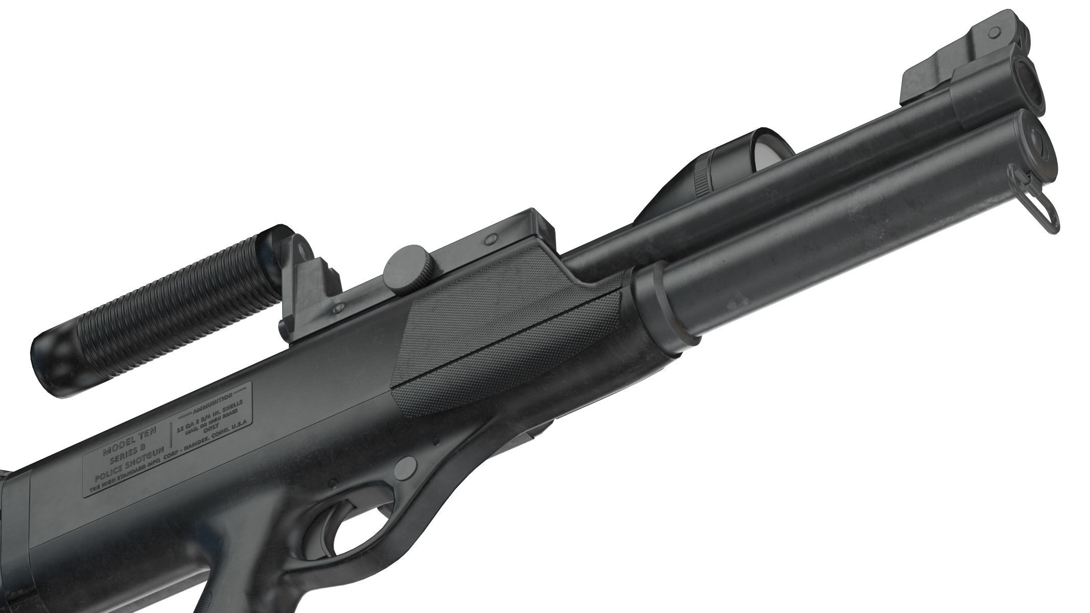 High Standard Model 10 Low Poly PBR Realistic Low-poly 3D model_12