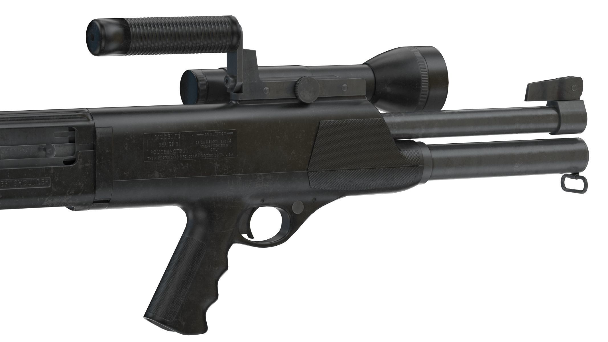 High Standard Model 10 Low Poly PBR Realistic Low-poly 3D model_5