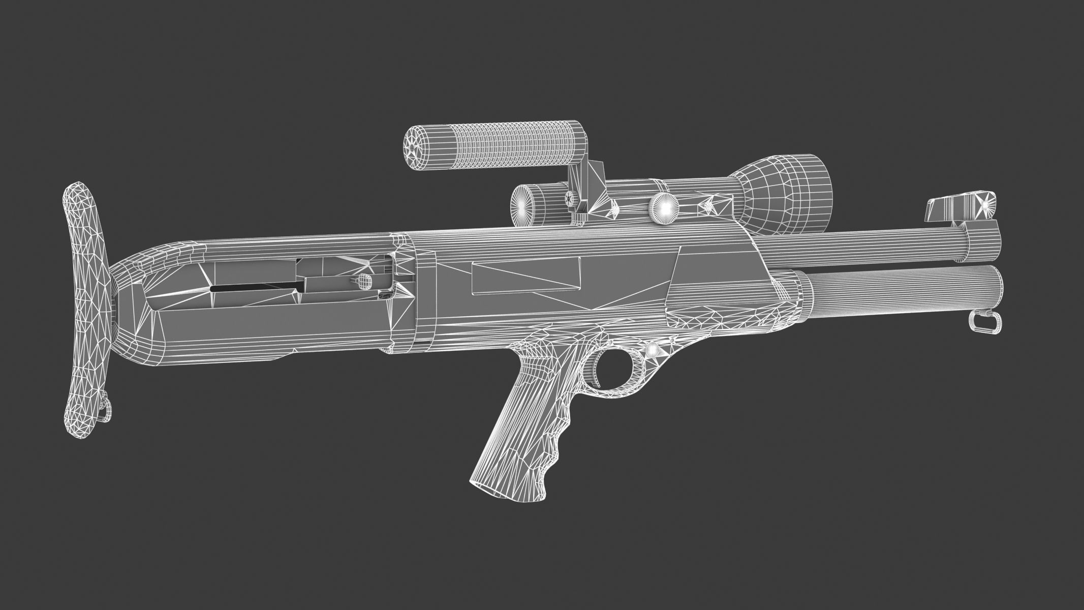 High Standard Model 10 Low Poly PBR Realistic Low-poly 3D model_15