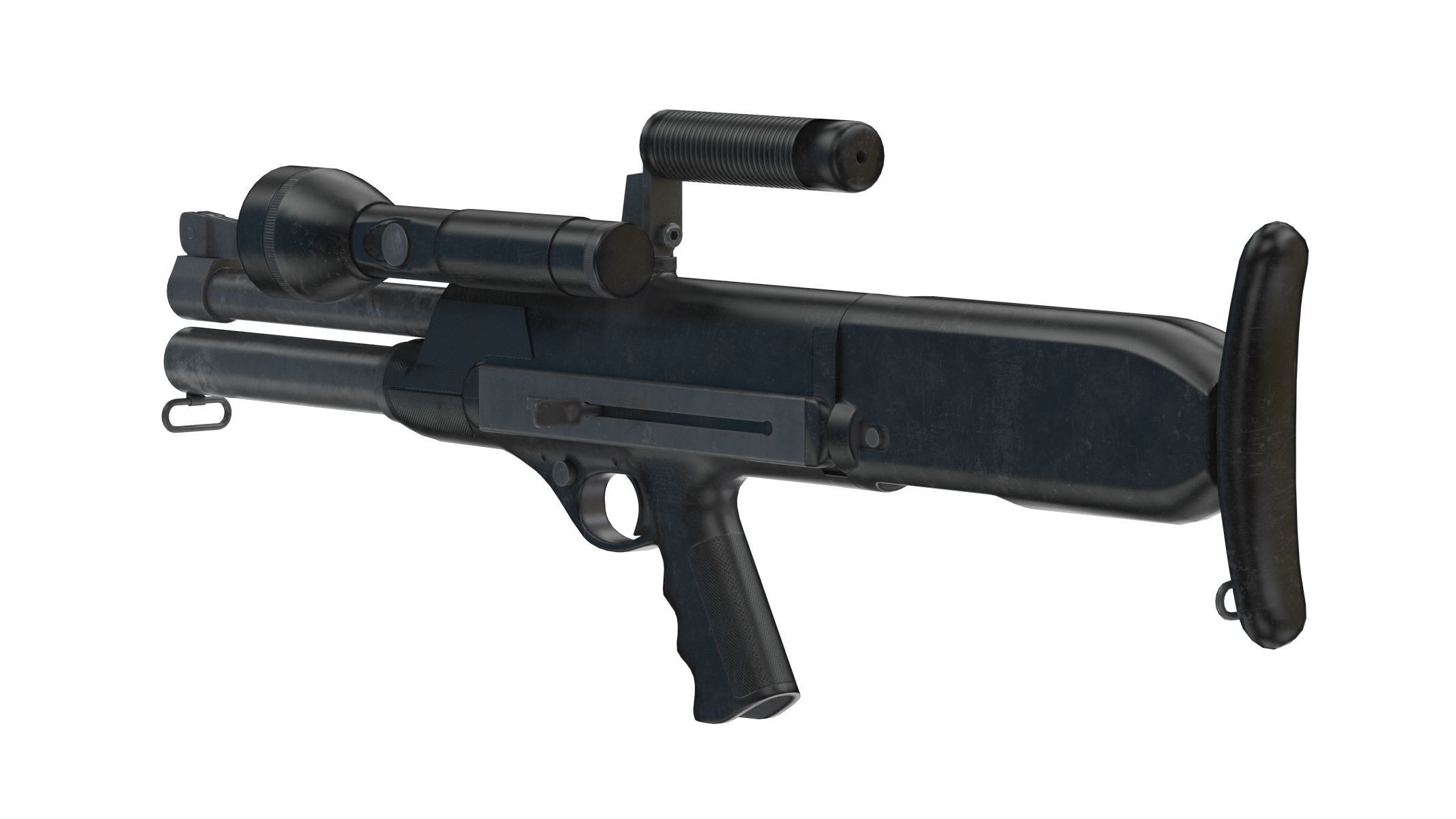 High Standard Model 10 Low Poly PBR Realistic Low-poly 3D model_1