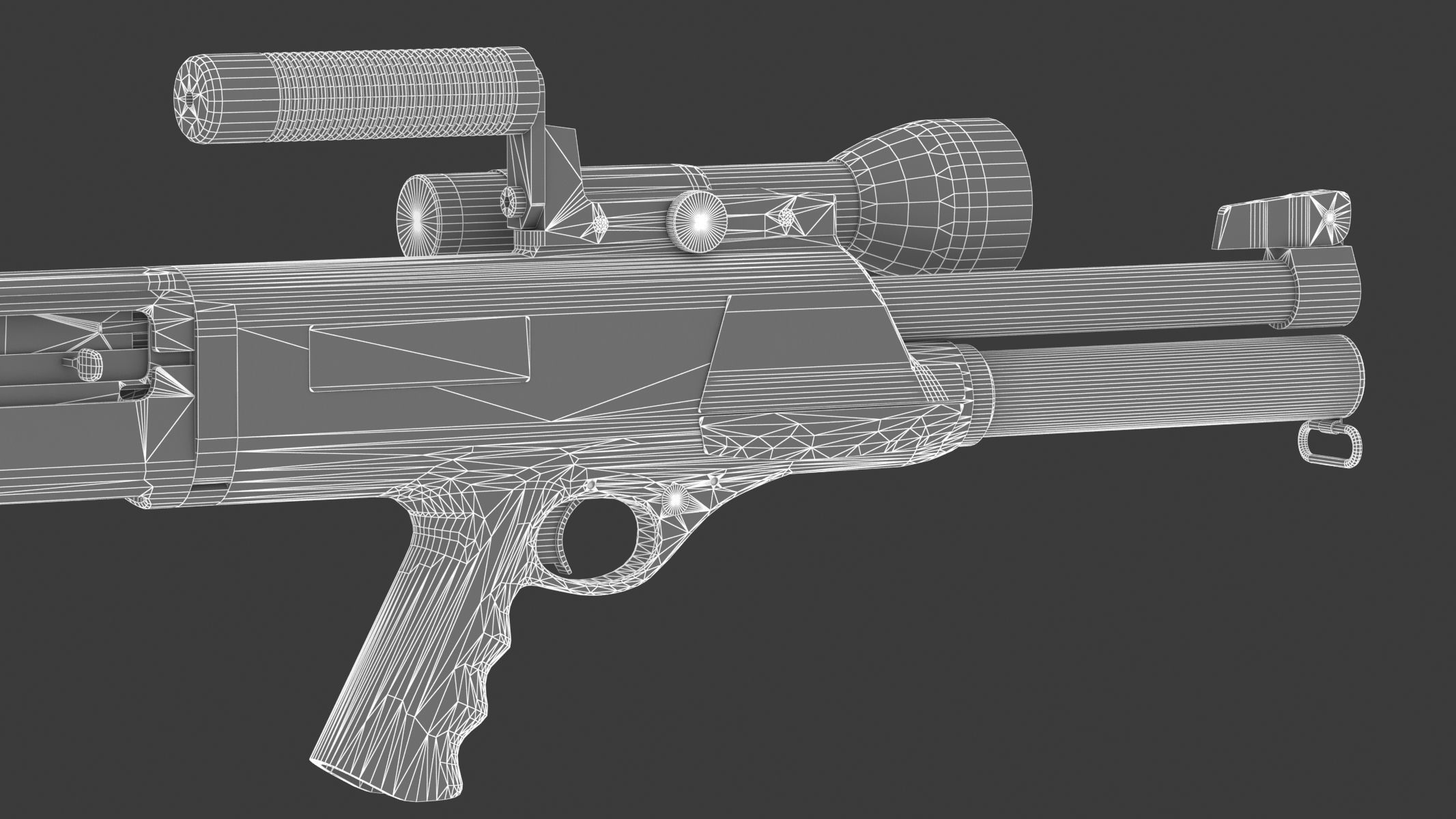High Standard Model 10 Low Poly PBR Realistic Low-poly 3D model_20