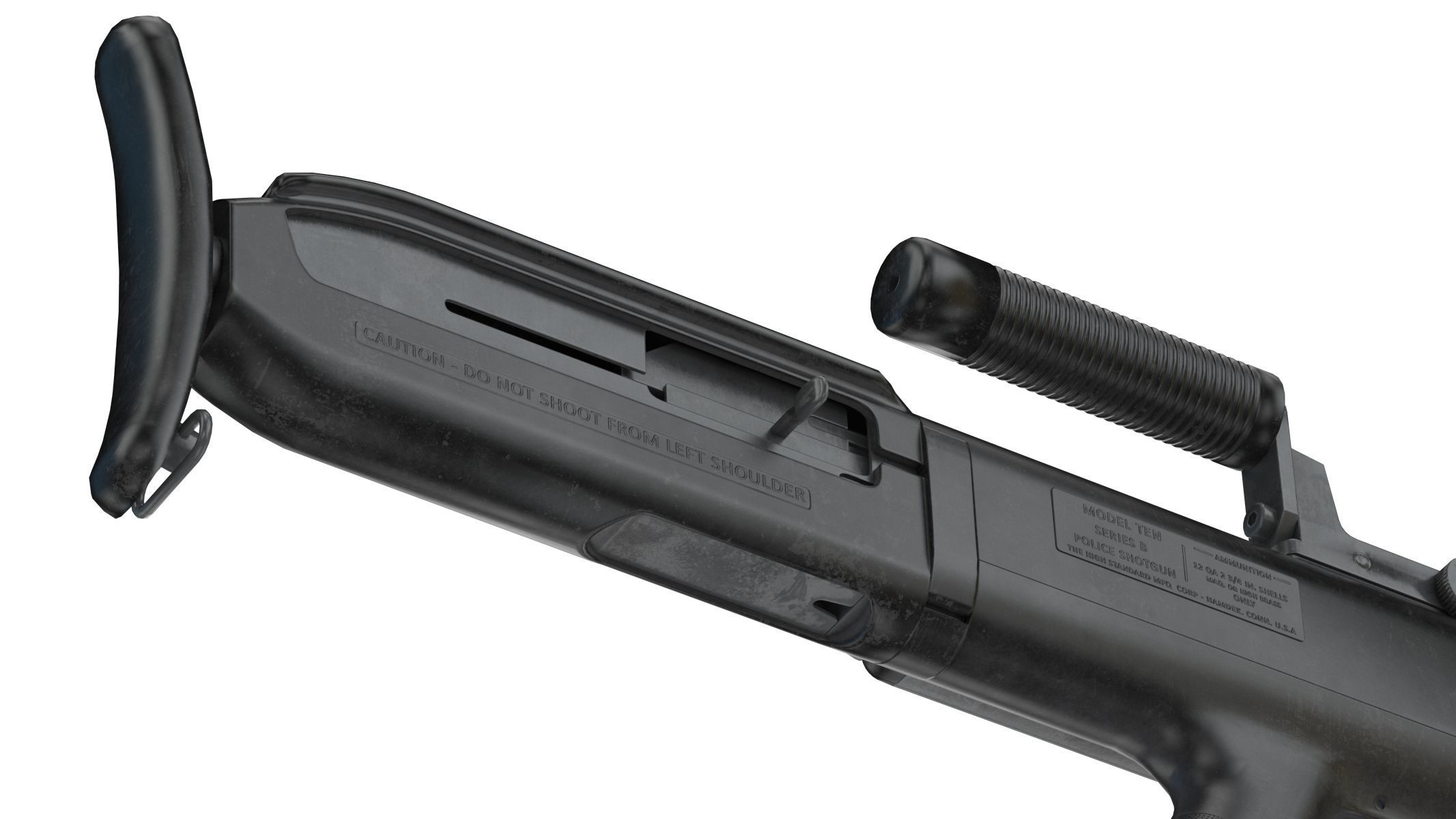 High Standard Model 10 Low Poly PBR Realistic Low-poly 3D model_11