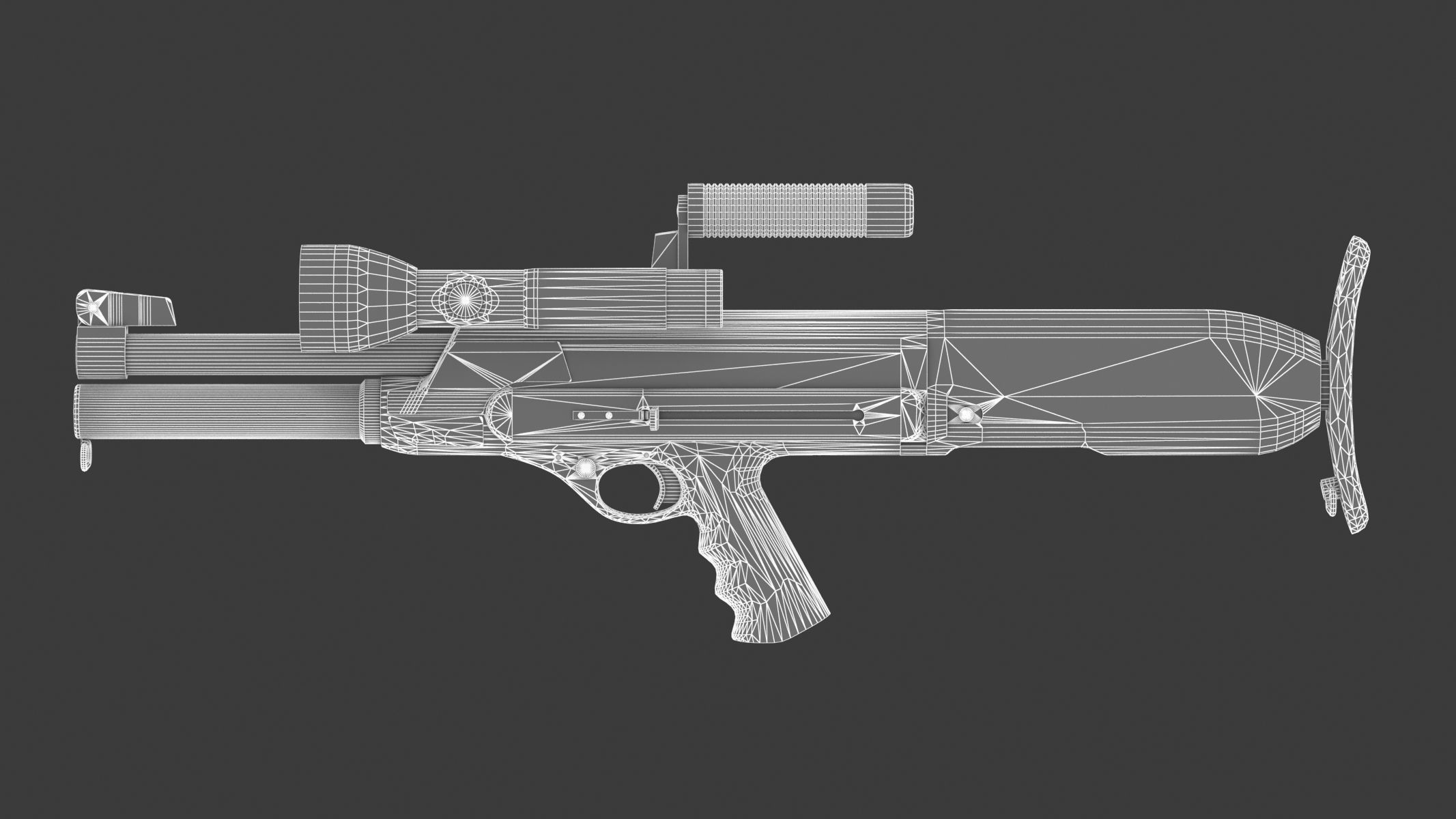 High Standard Model 10 Low Poly PBR Realistic Low-poly 3D model_17