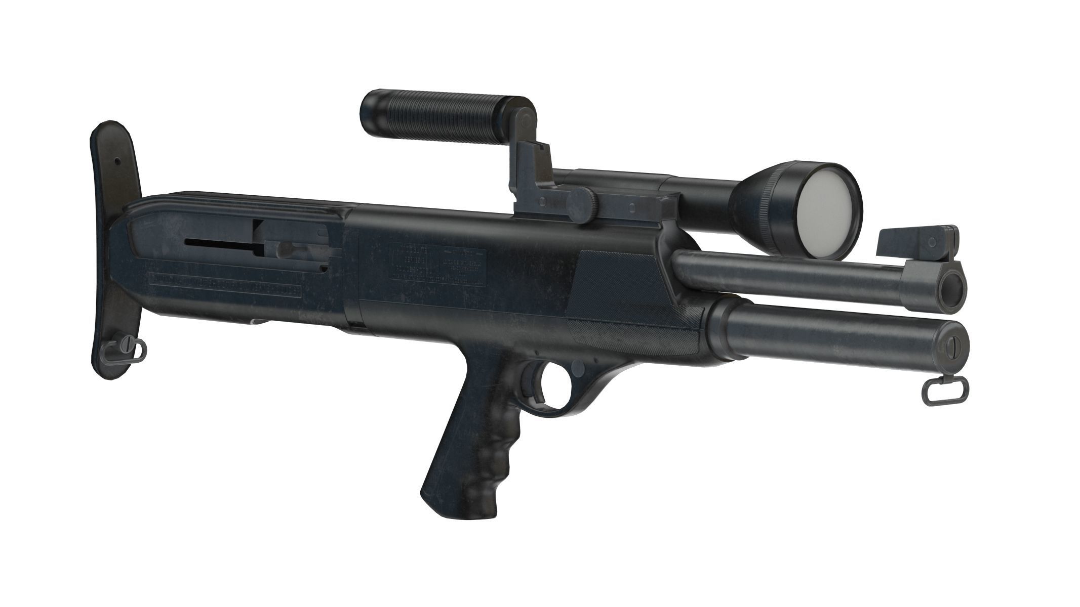 High Standard Model 10 Low Poly PBR Realistic Low-poly 3D model_4