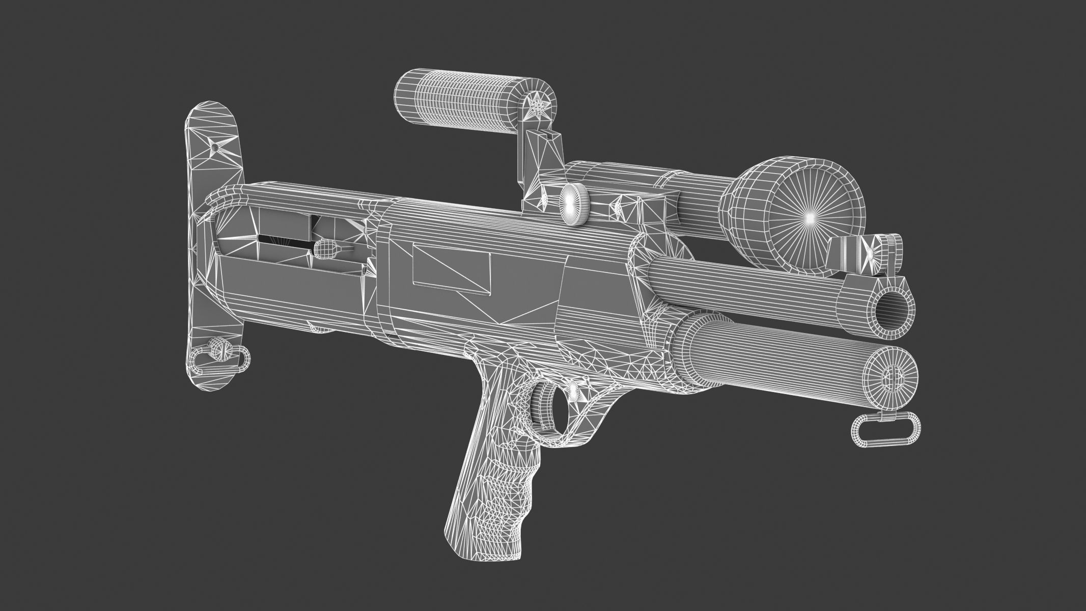 High Standard Model 10 Low Poly PBR Realistic Low-poly 3D model_19