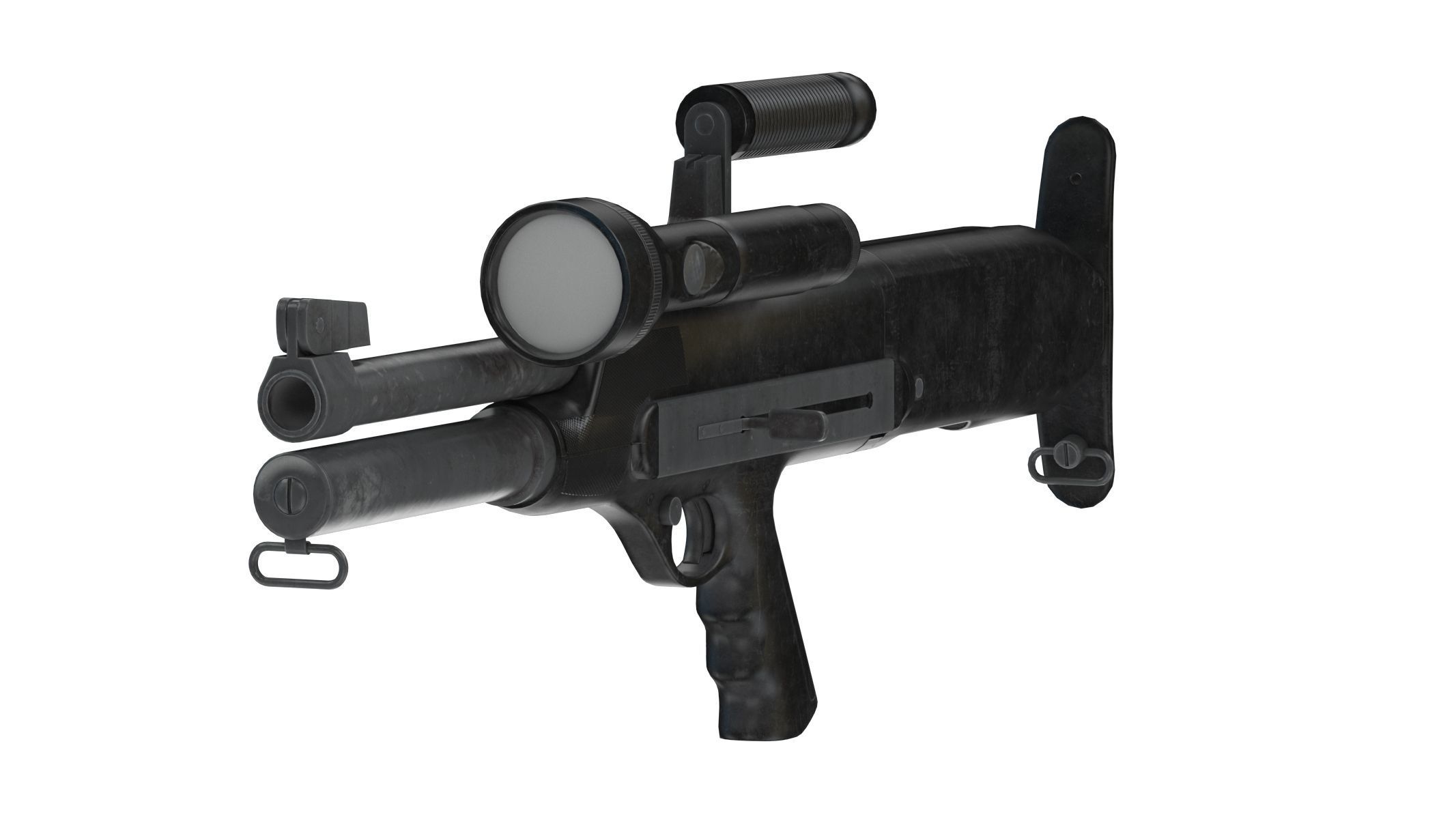 High Standard Model 10 Low Poly PBR Realistic Low-poly 3D model_3