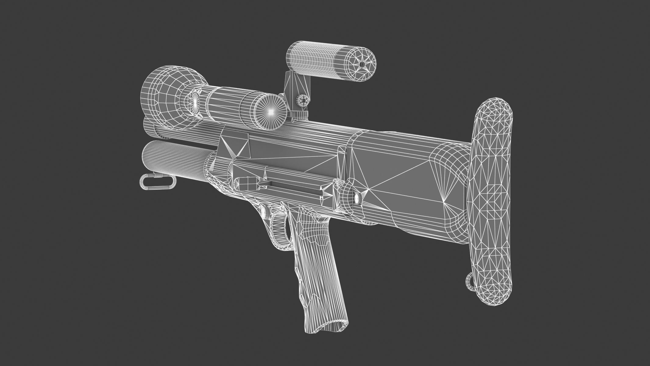 High Standard Model 10 Low Poly PBR Realistic Low-poly 3D model_16